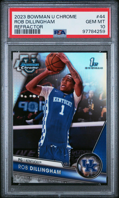 2023 Bowman U Chrome Rob Dillingham #44 Refractor 1st Bowman PSA 10
