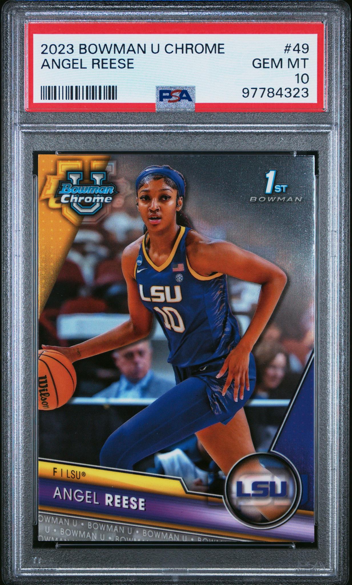 2023 Topps Bowman U Chrome Angel Reese #49 PSA 10