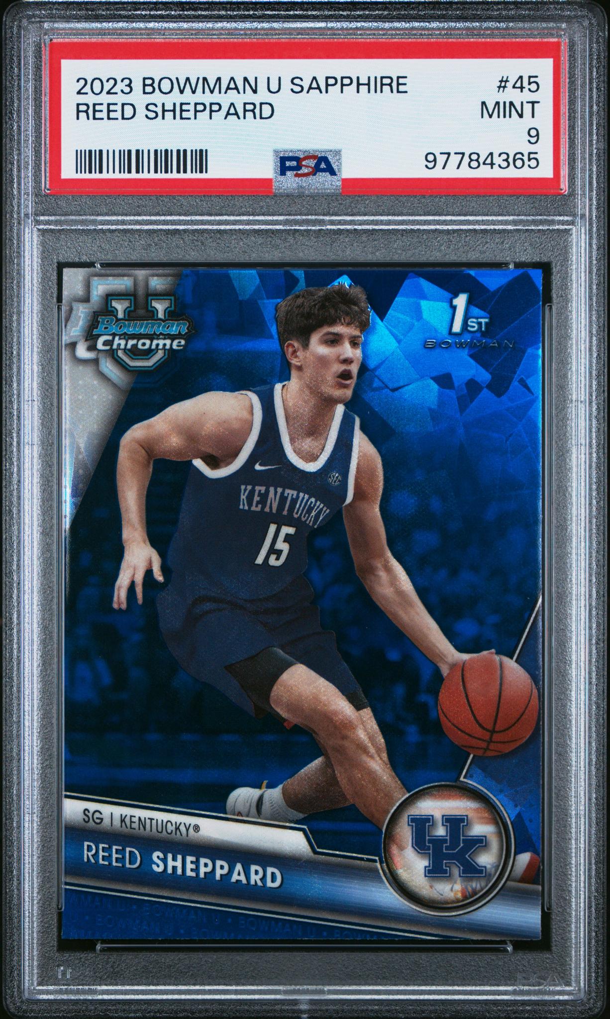 2023 Bowman U Sapphire Reed Sheppard #45 PSA 9