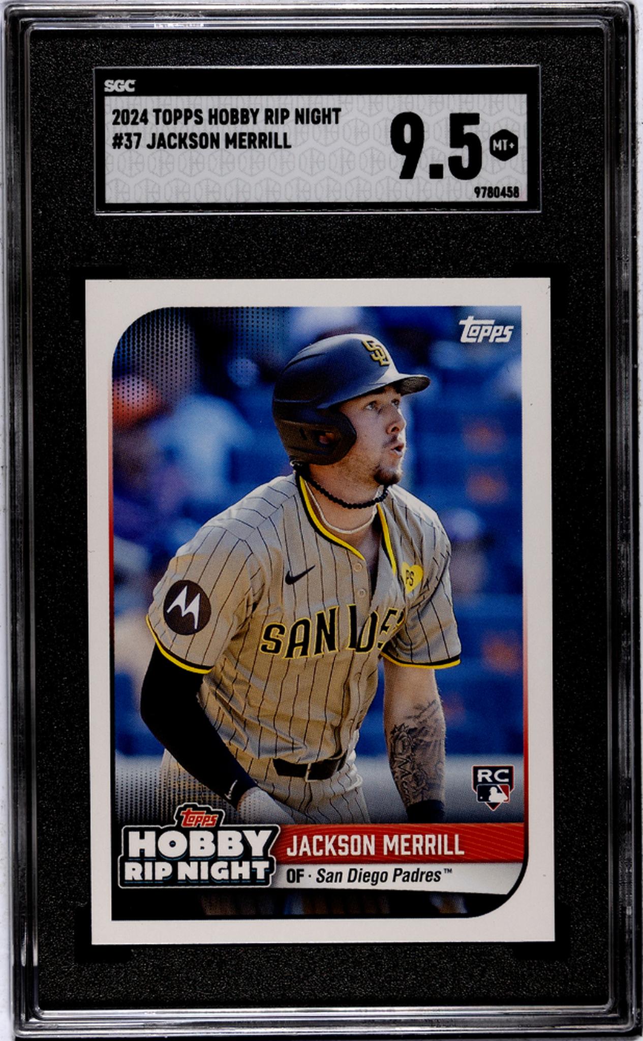 2024 Topps Hobby Rip Night #37 Jackson Merrill Rookie SGC 9.5