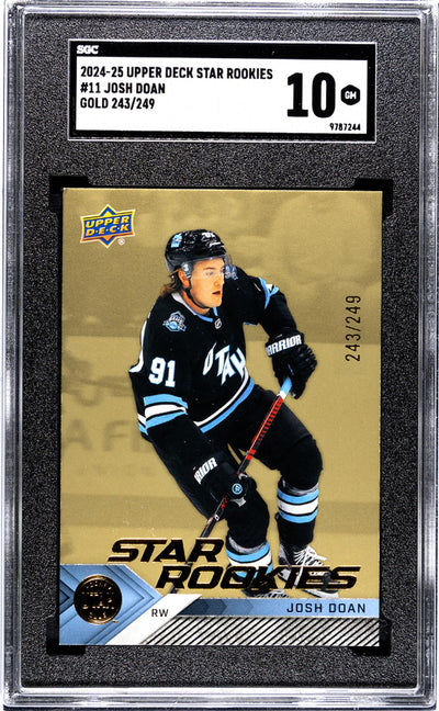 2024-25 Upper Deck Star Rookies Josh Doan #11 Gold /249 SGC 10