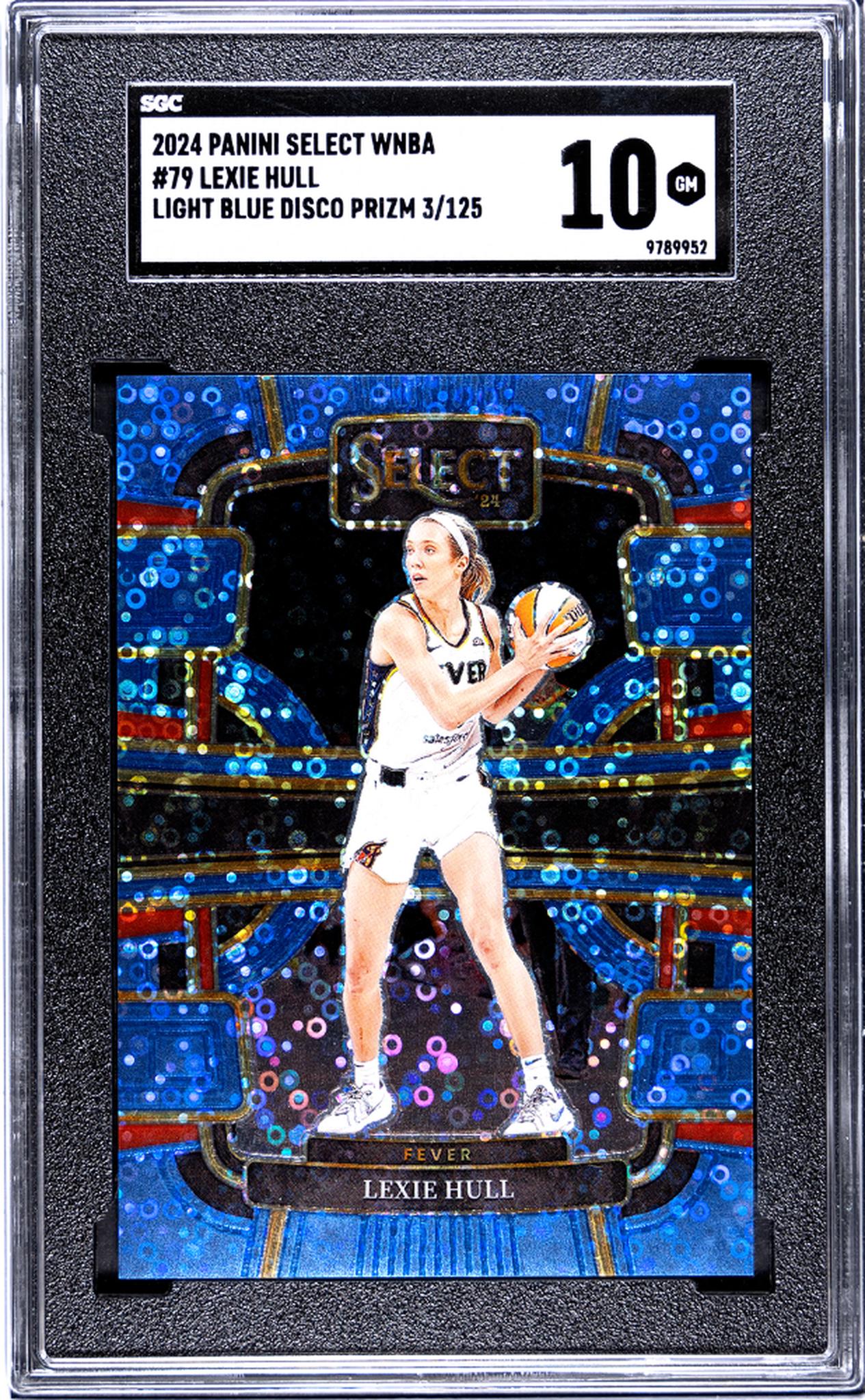 2024 Select #79 Lexie Hull Light Blue Disco Prizm /125 SGC 10