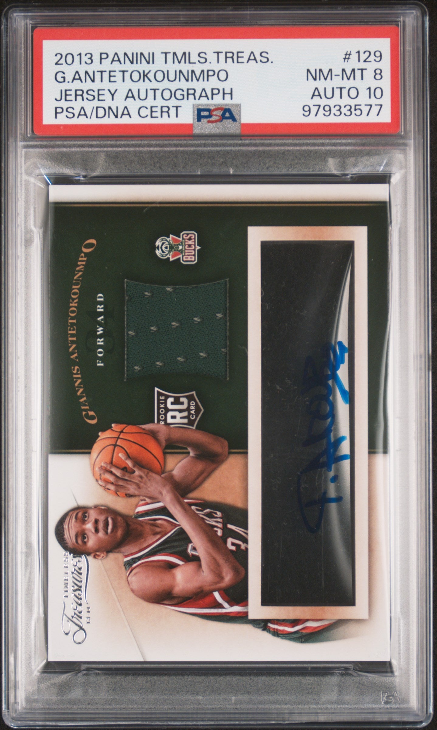 2013 Timeless Treasures #129 Giannis Antetokounmpo PSA 8