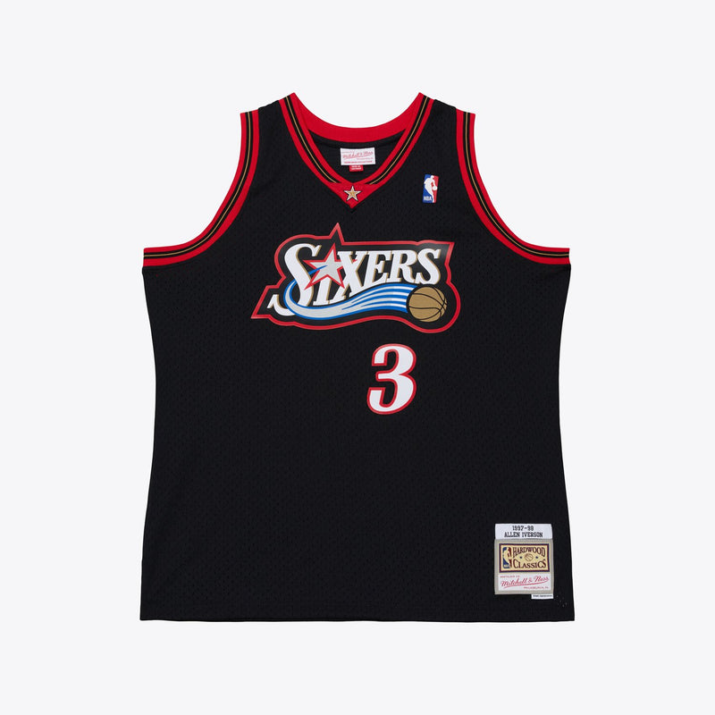 Mitchell & Ness Allen Iverson Philadelphia 76ers 1997/98 Black Swingman Player Jersey