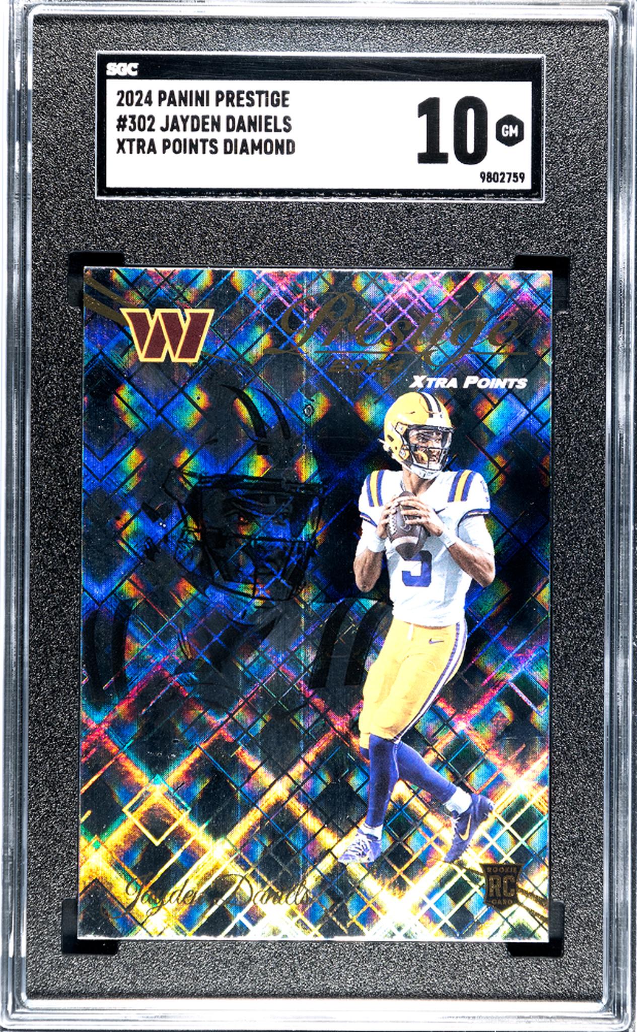 2024 Panini Prestige #302 Jayden Daniels Xtra Points Diamond SGC 10