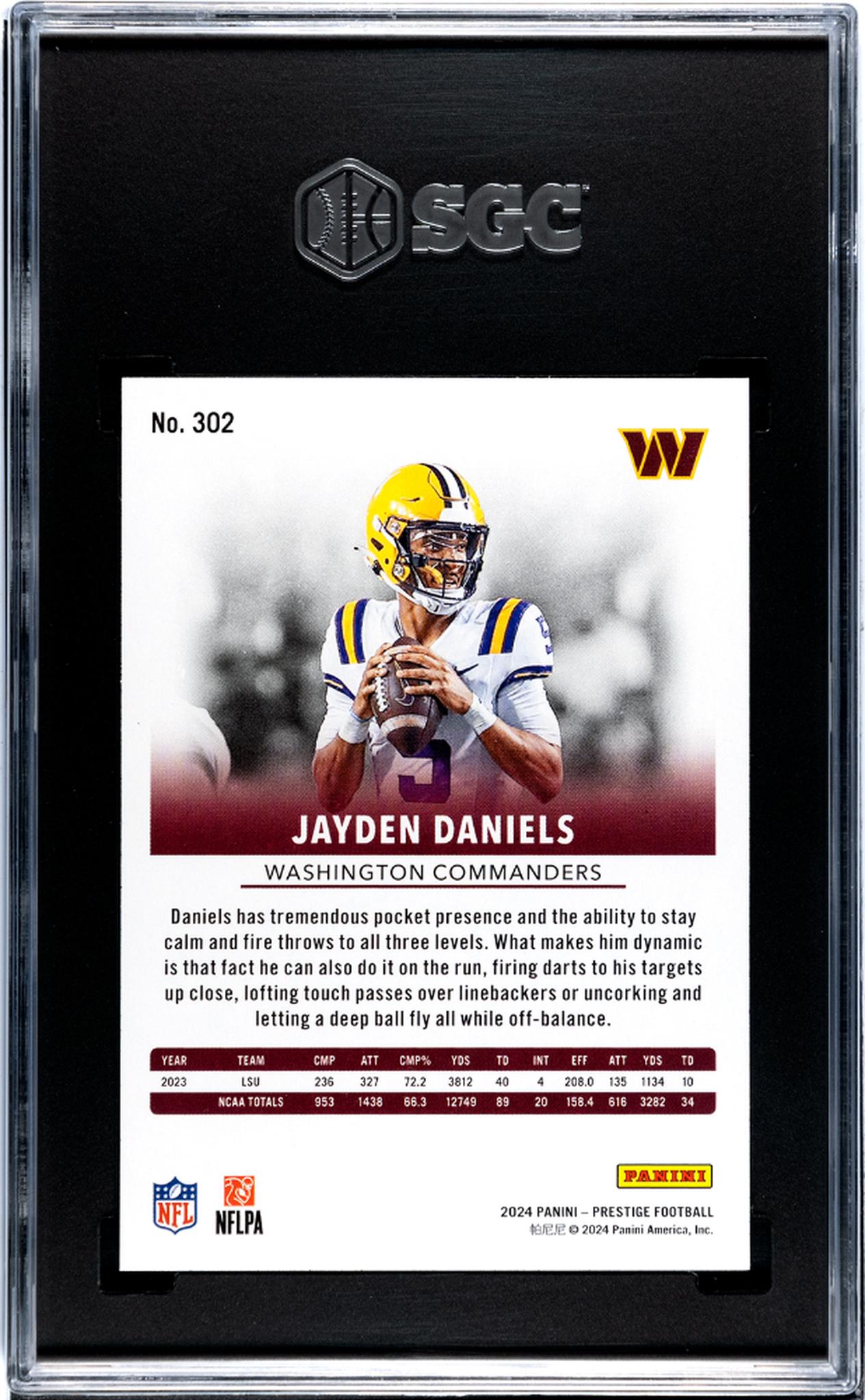 2024 Panini Prestige #302 Jayden Daniels Xtra Points Diamond SGC 10