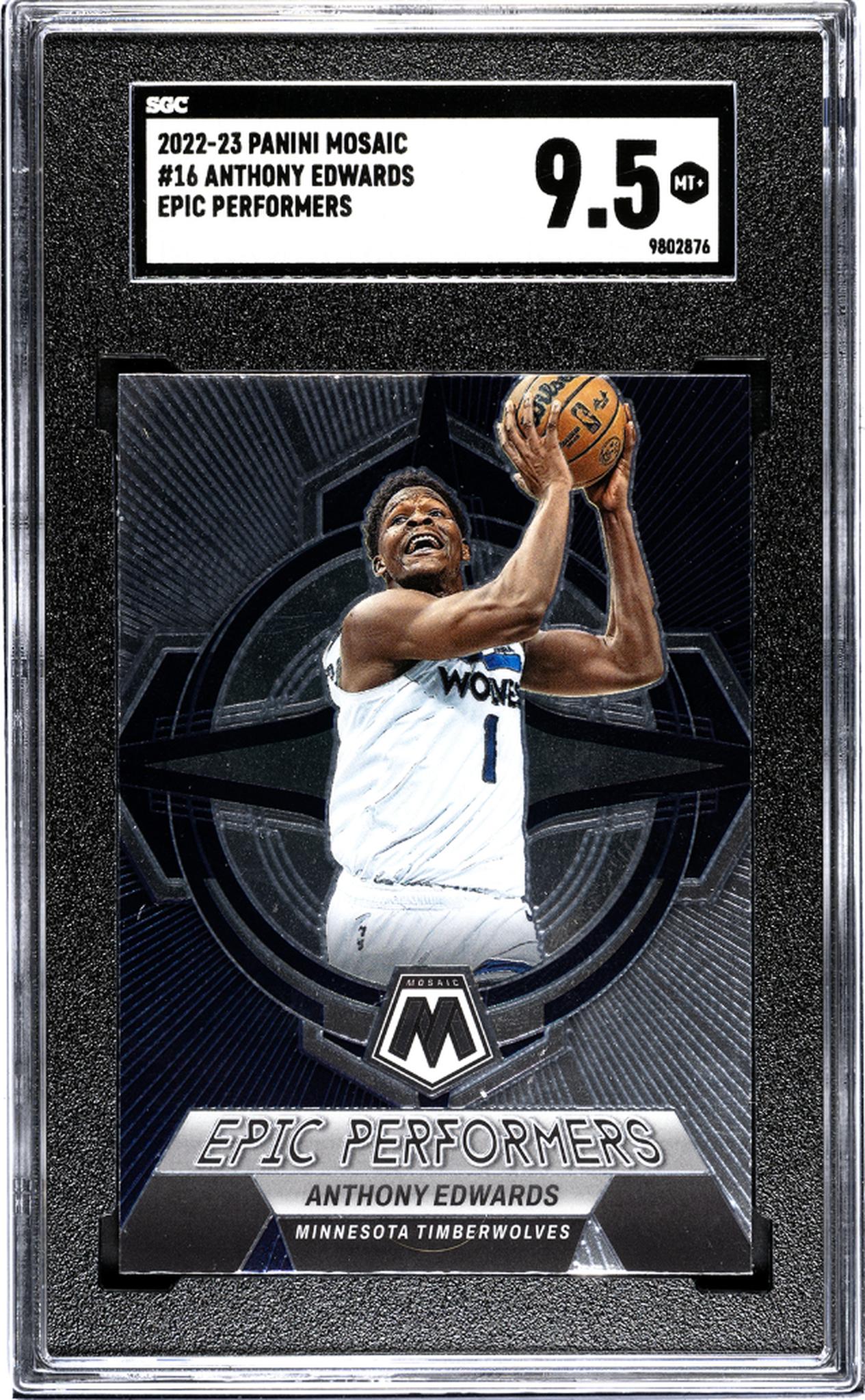 2022-23 Panini Mosaic #16 Anthony Edwards Epic Performers SGC 9.5