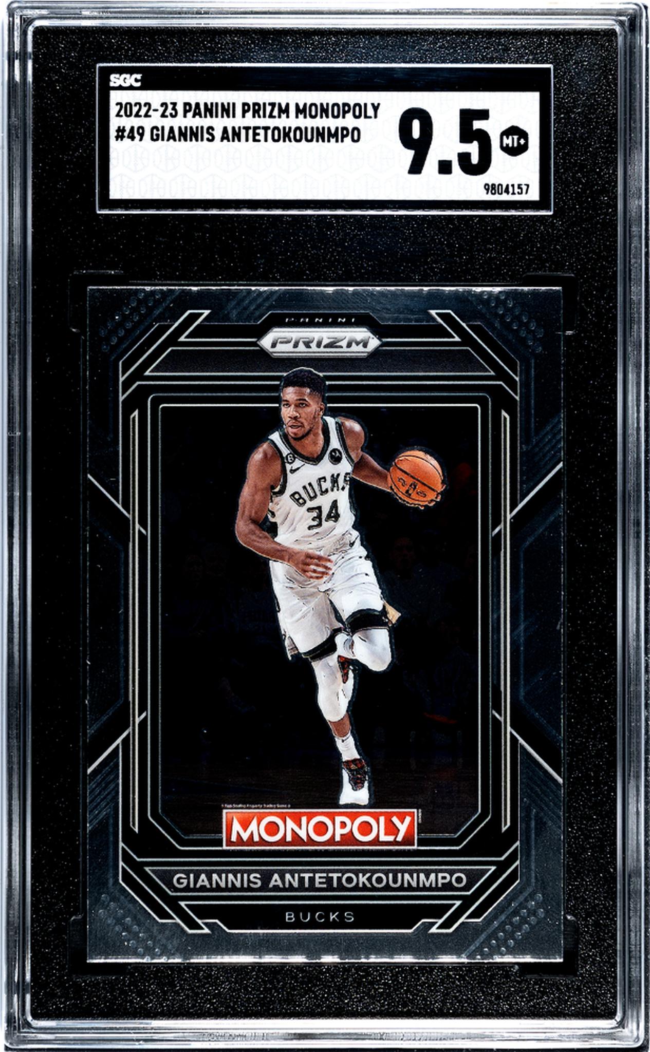2022-23 Panini Prizm Monopoly Giannis Antetokounmpo #49 SGC 9.5