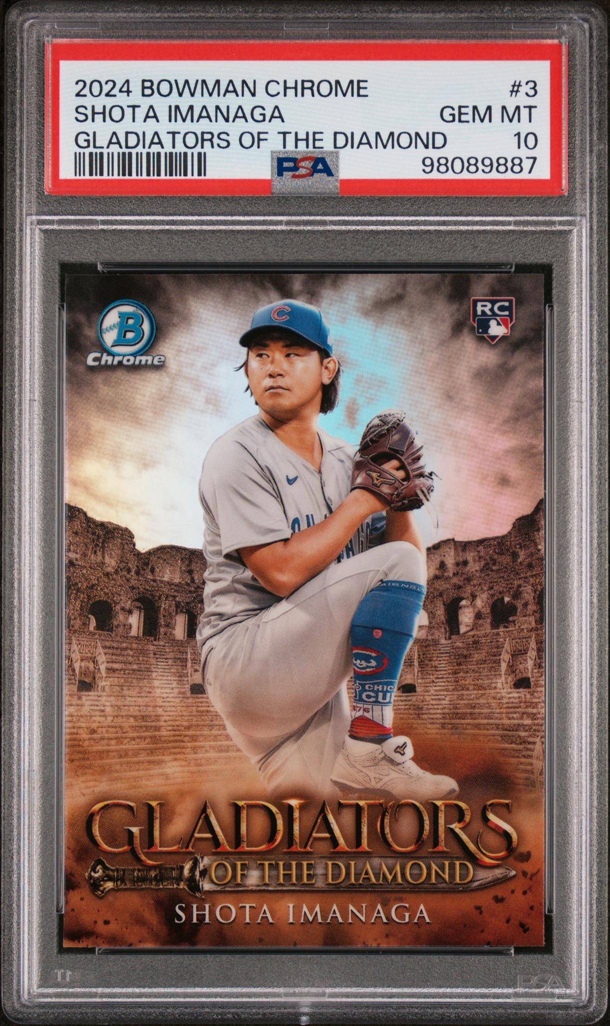 2024 Bowman Chrome Gladiators Shota Imanaga #3 RC PSA 10
