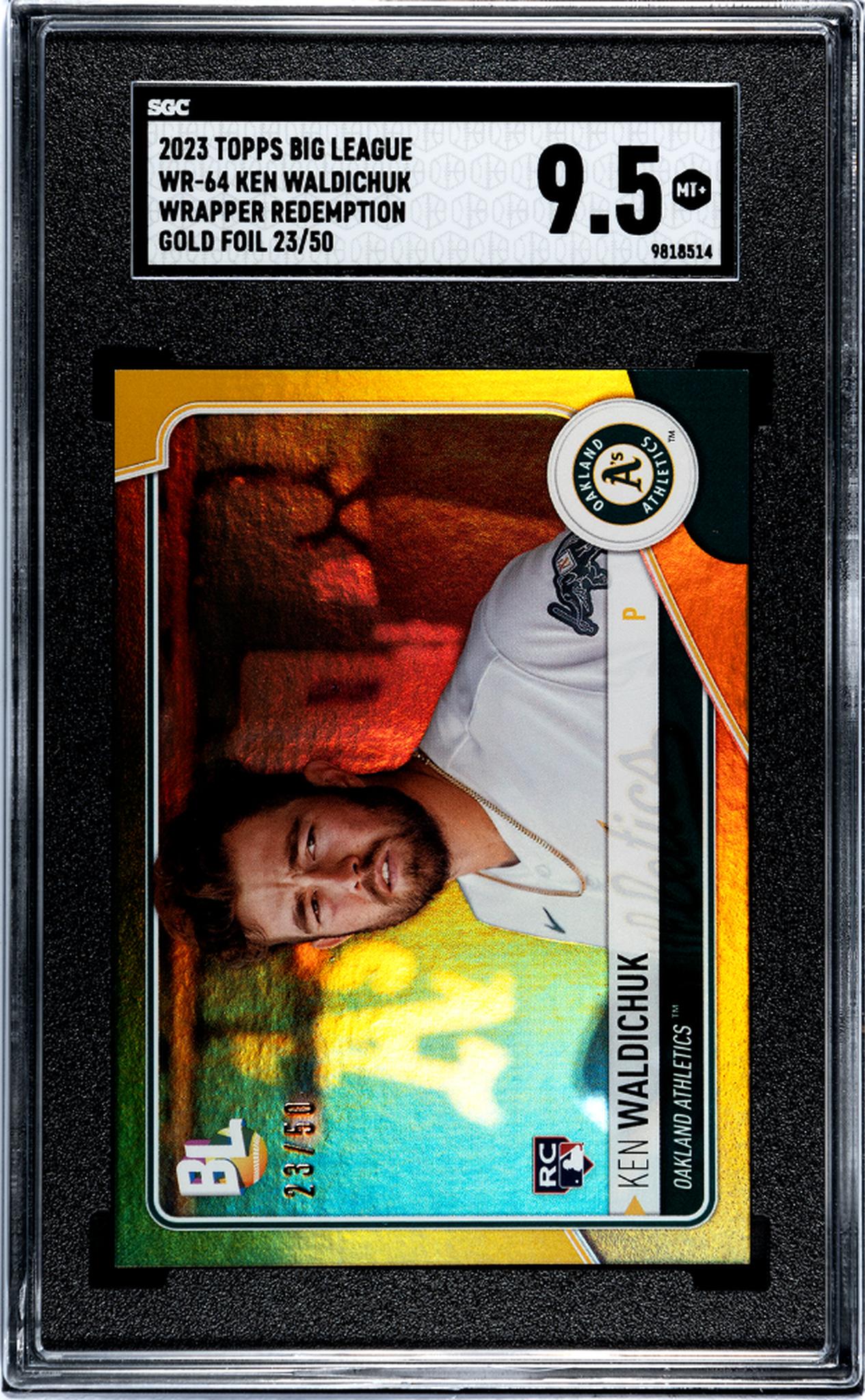 2023 Topps Big League Gold Foil Ken Waldichuk #WR-64 RC /50 SGC 9.5