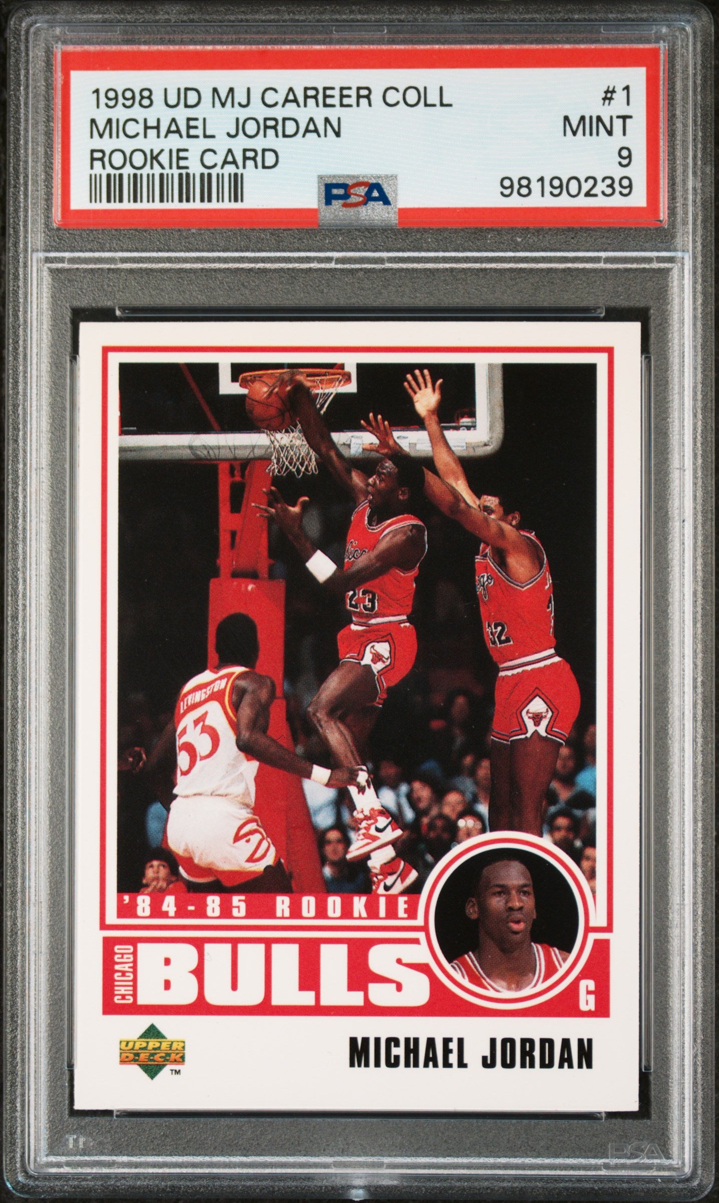 1998 Upper Deck MJ Career Collection Michael Jordan #1 PSA 9