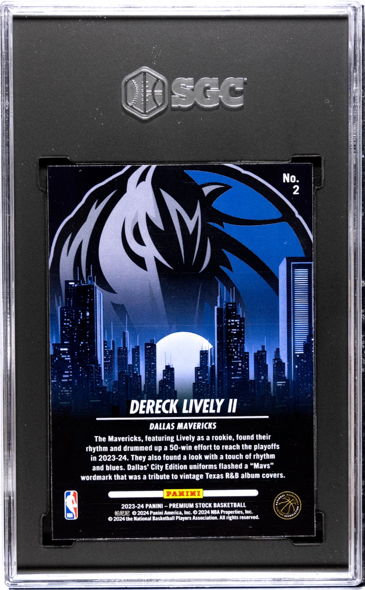 2023 Panini Hoops City Edition Dereck Lively II #2 RC SGC 9.5