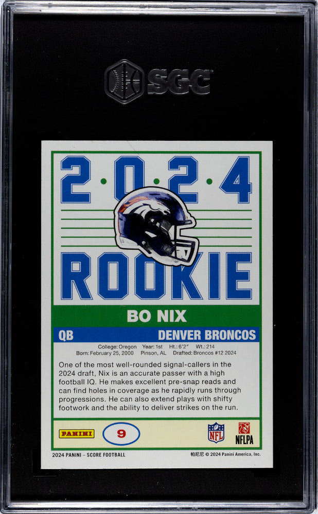 2024 Score #9 Bo Nix 35th Anniversary SGC 10