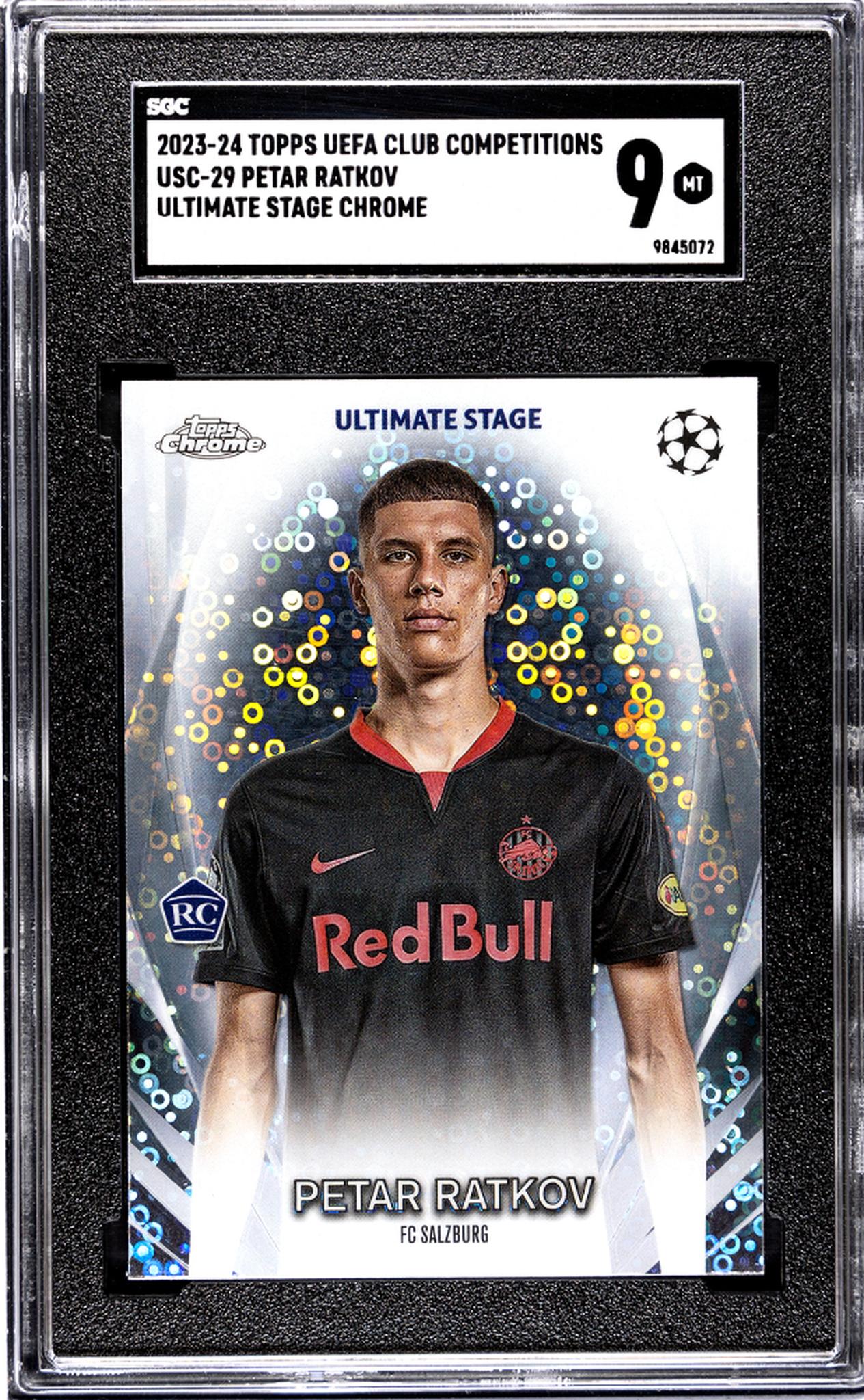 2023 Topps UEFA Ultimate Stage Chrome #USC-29 Petar Ratkov SGC 9