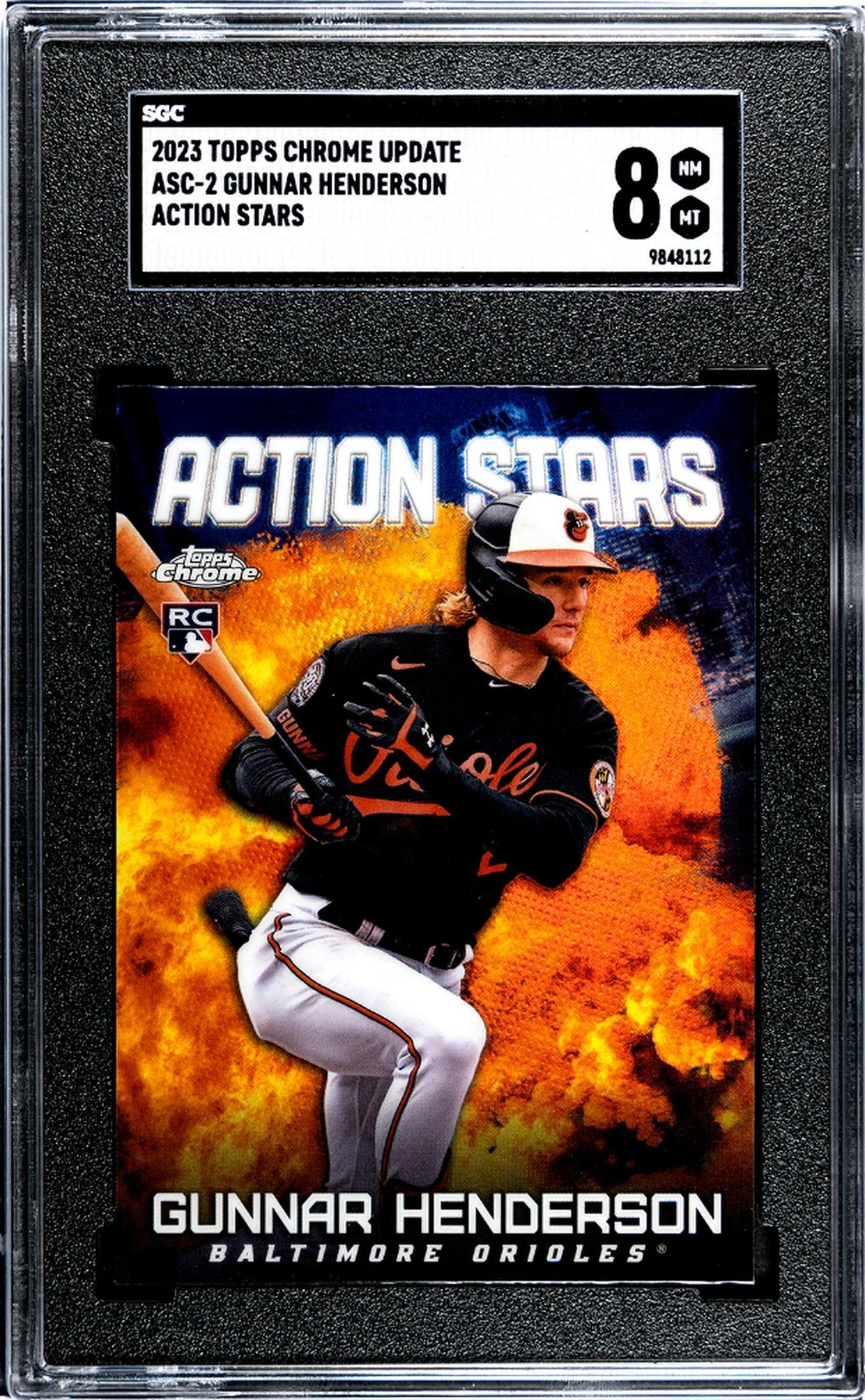2023 Topps Chrome #ASC-2 Gunnar Henderson Action Stars SGC 8