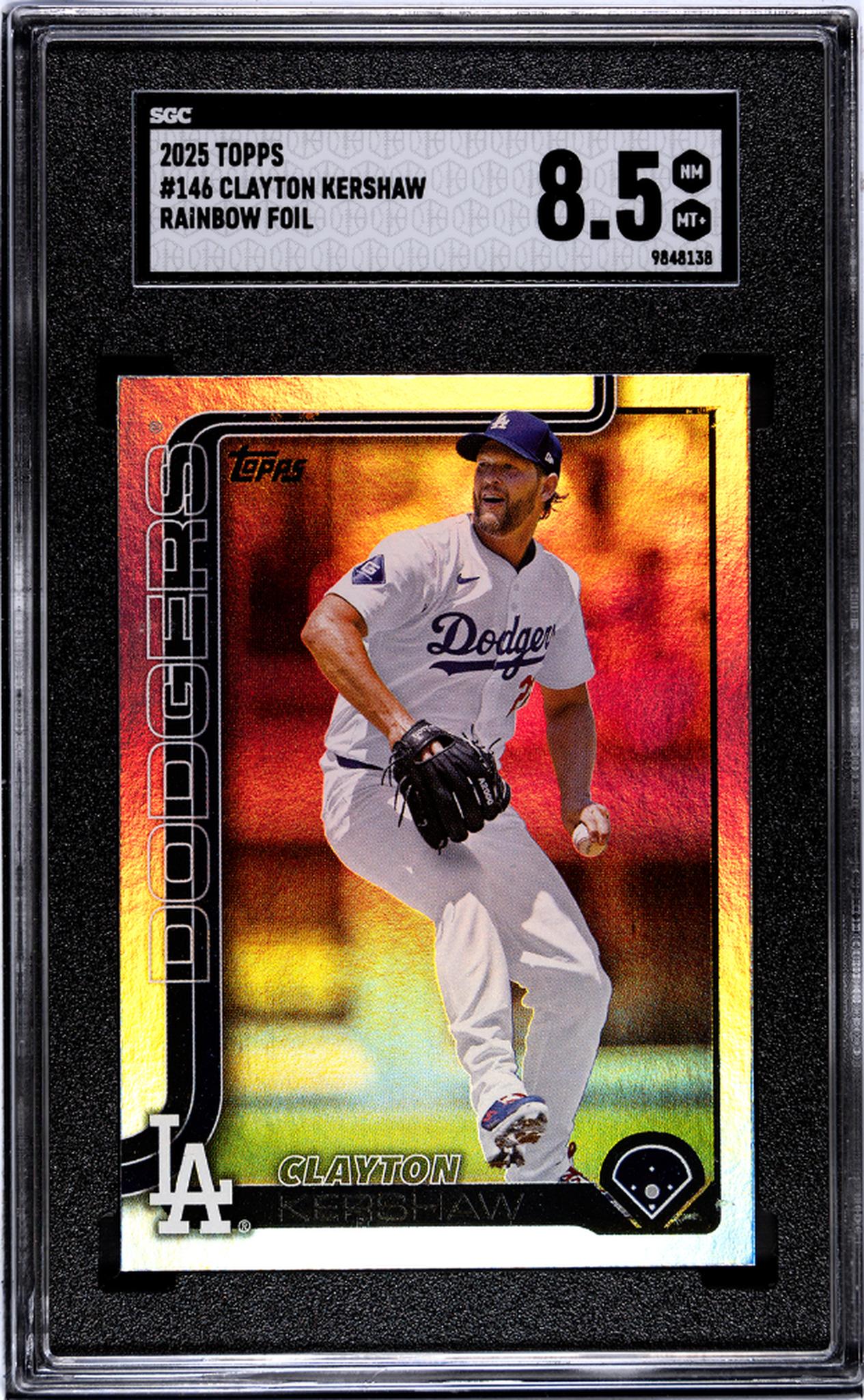 2025 Topps Series One Rainbow Foil Clayton Kershaw #146 SGC 8.5