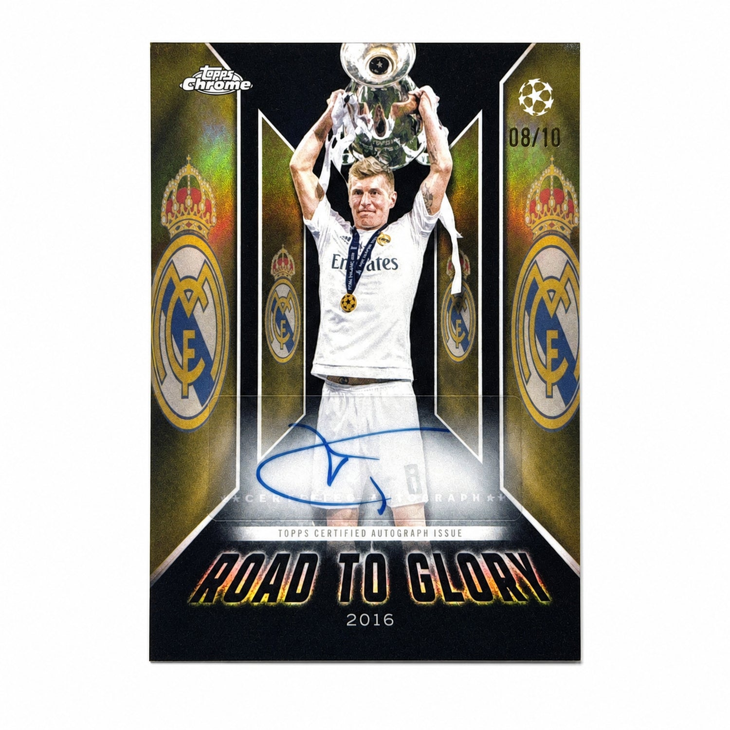 2025 Topps Chrome UEFA CC Toni Kroos Road to Glory Auto Black Refractor /10