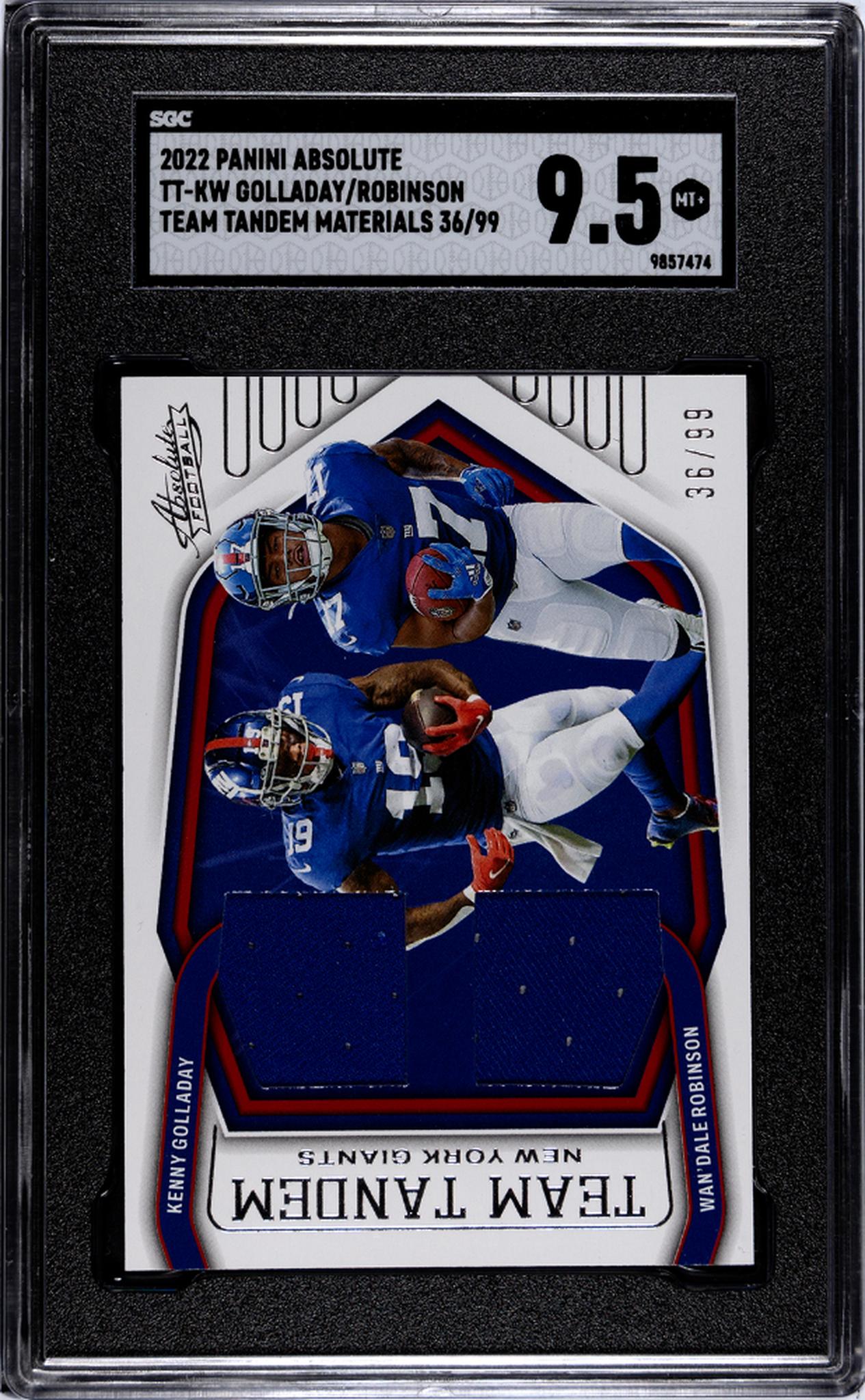 2022 Absolute # Kenny Golladay Wan'Dale Robinson Team Tandem Materials /99 SGC 9.5