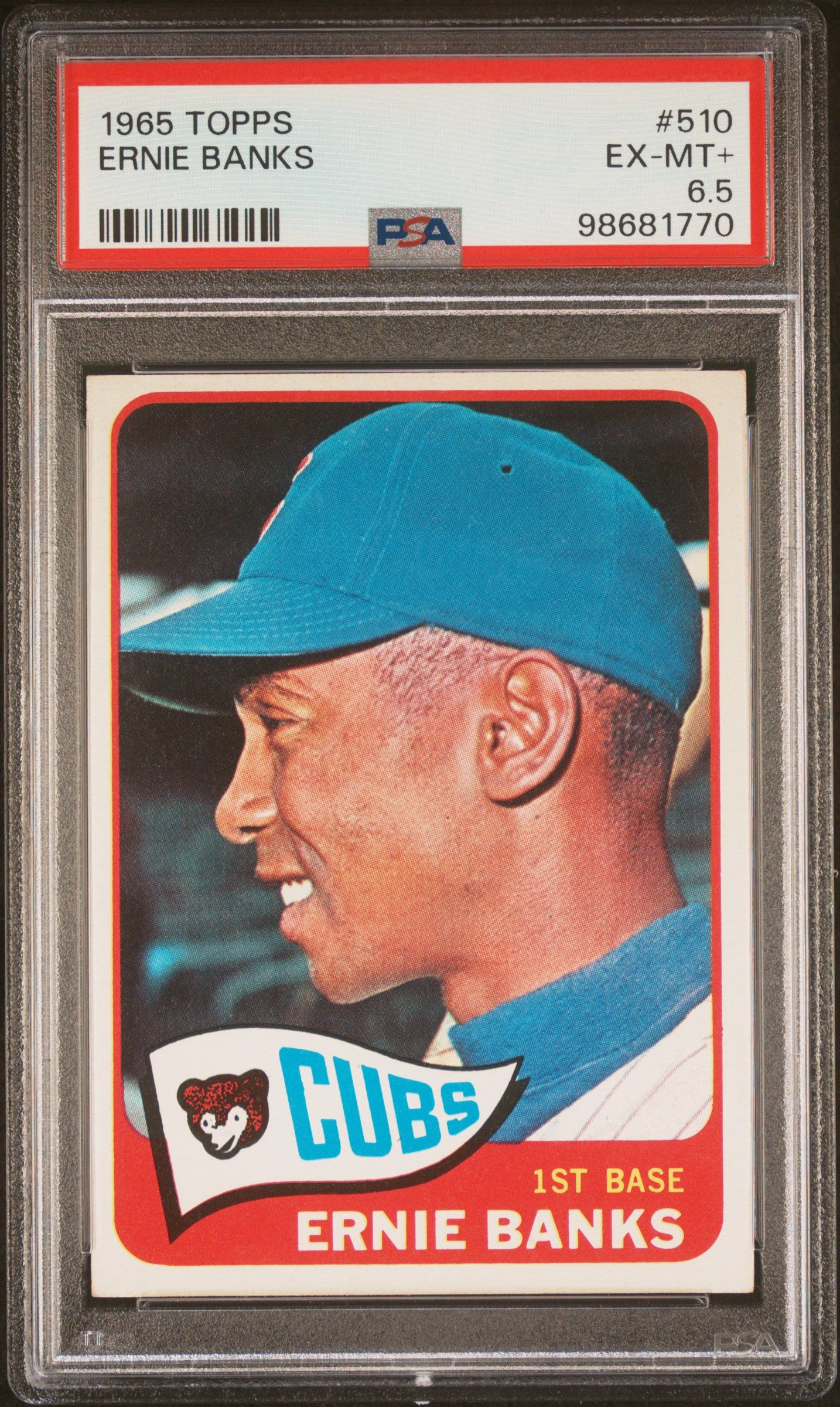 1965 Topps #510 Ernie Banks PSA 6