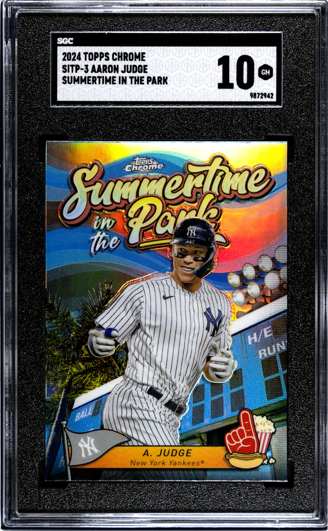 2024 Topps Chrome #SITP-3 Aaron Judge Summertime in the Park SGC 10