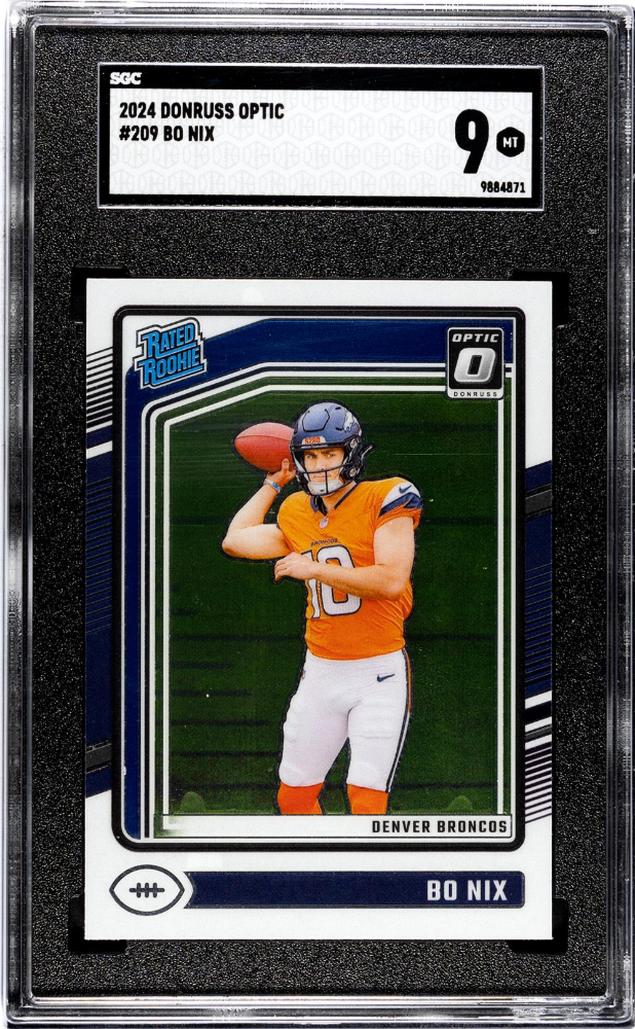 2024 Donruss Optic #209 Bo Nix SGC 9