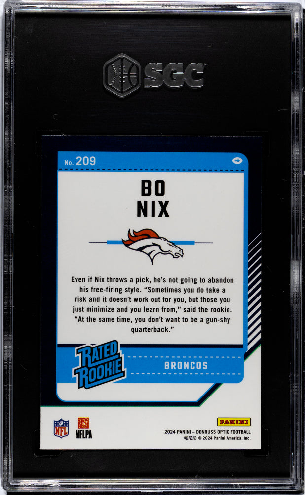 2024 Donruss Optic #209 Bo Nix SGC 9
