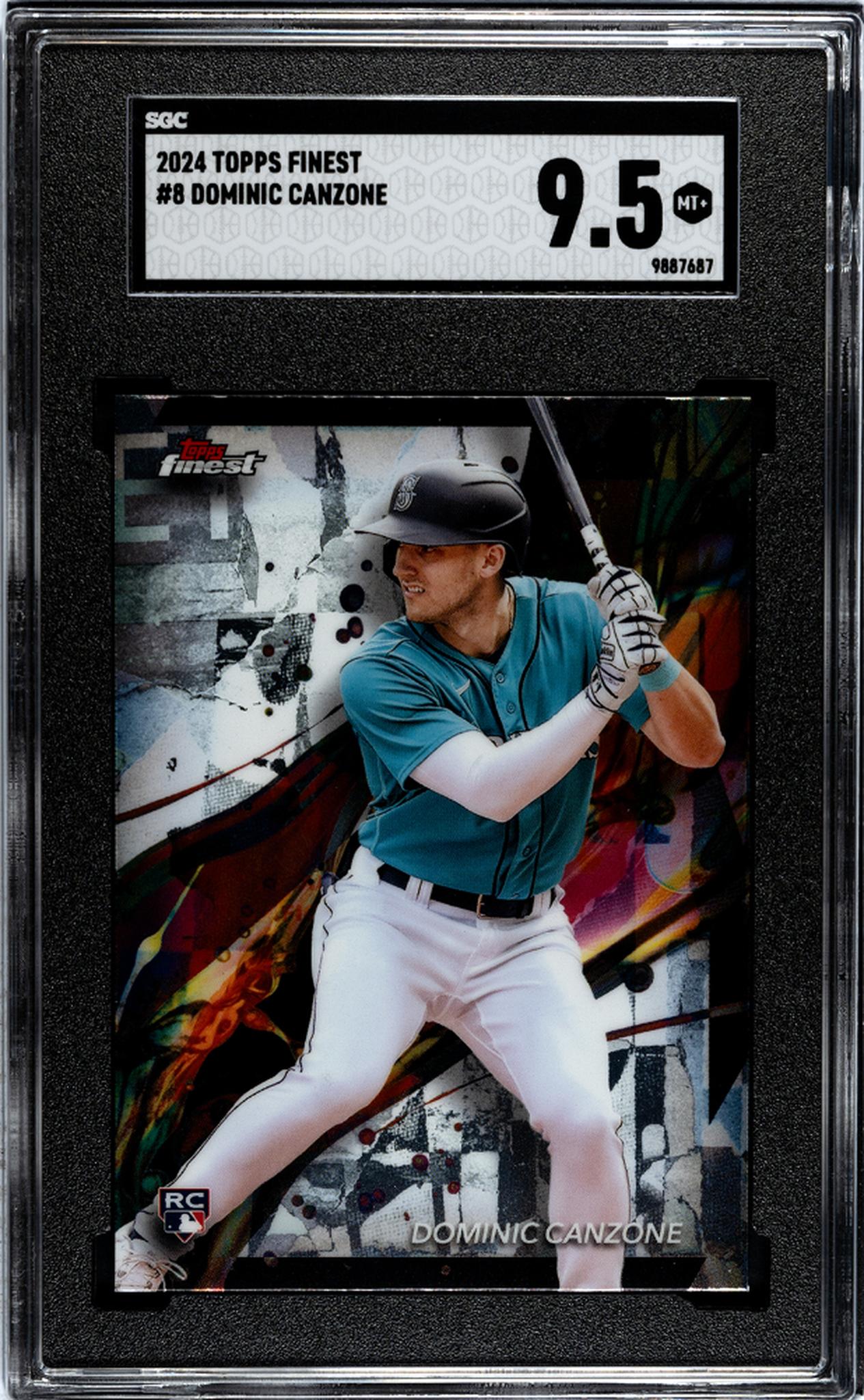 2024 Topps Finest #8 Dominic Canzone Rookie SGC 9.5