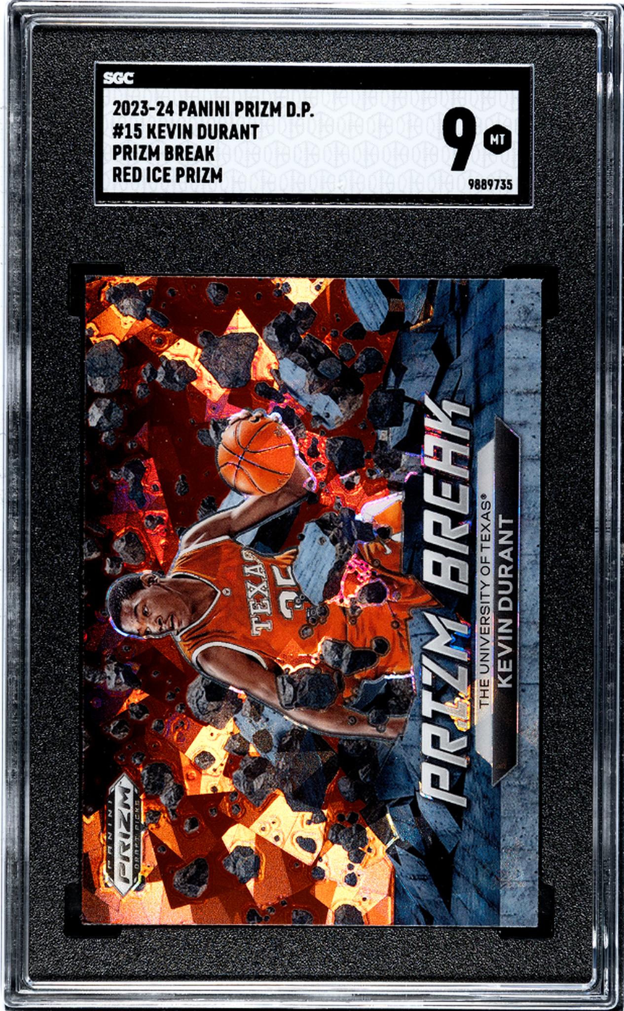 2023 Panini Prizm Kevin Durant Prizm Break #15 SGC 9