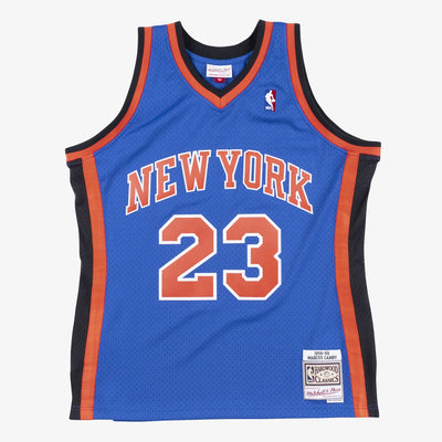 Mitchell & Ness Marcus Camby Blue New York Knicks 1998/99 Hardwood Classics Swingman Player Jersey