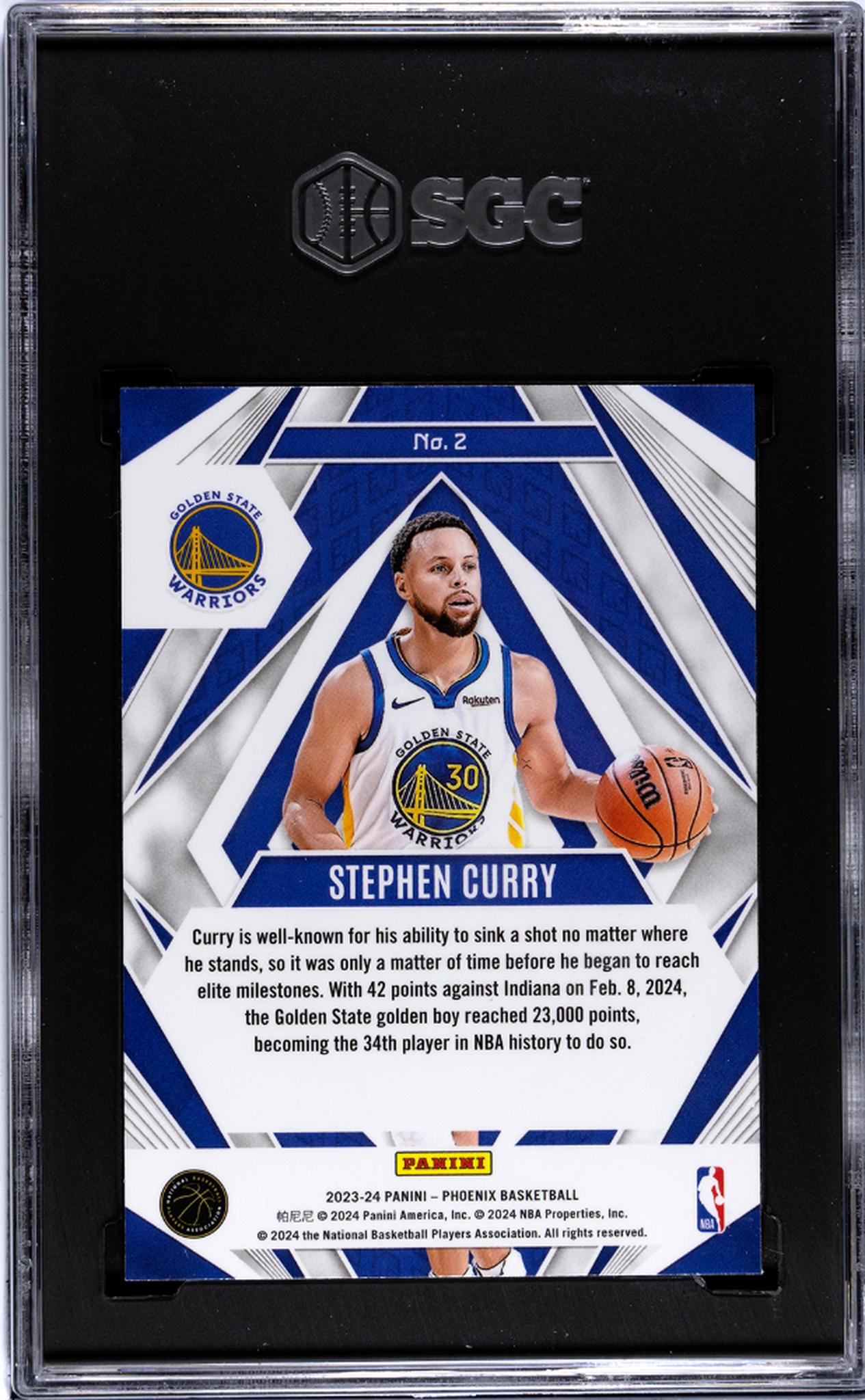 2023-24 Panini Phoenix Paragon Stephen Curry #2 SGC 9.5