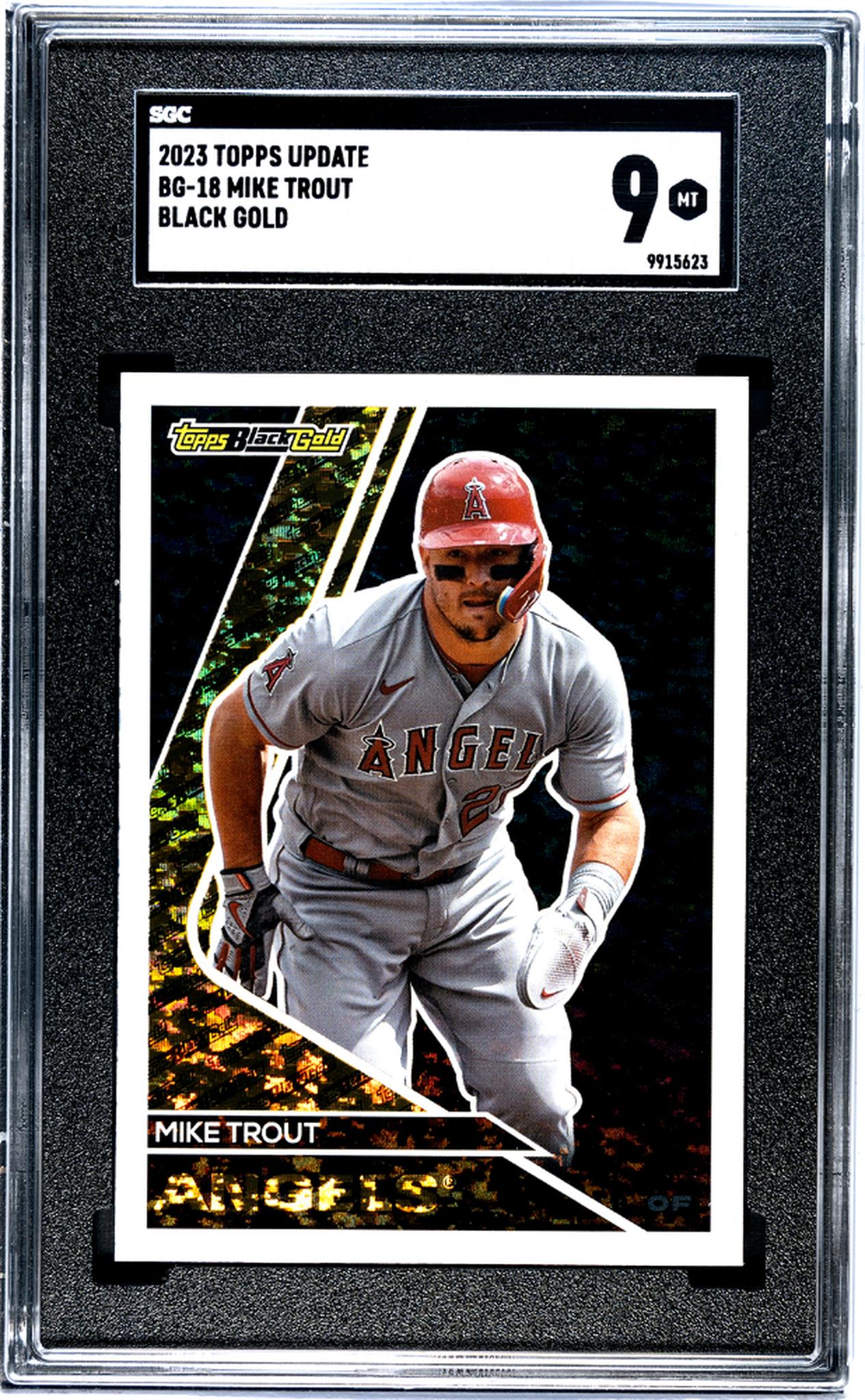 2023 Topps Update #BG-18 Mike Trout Black Gold SGC 9