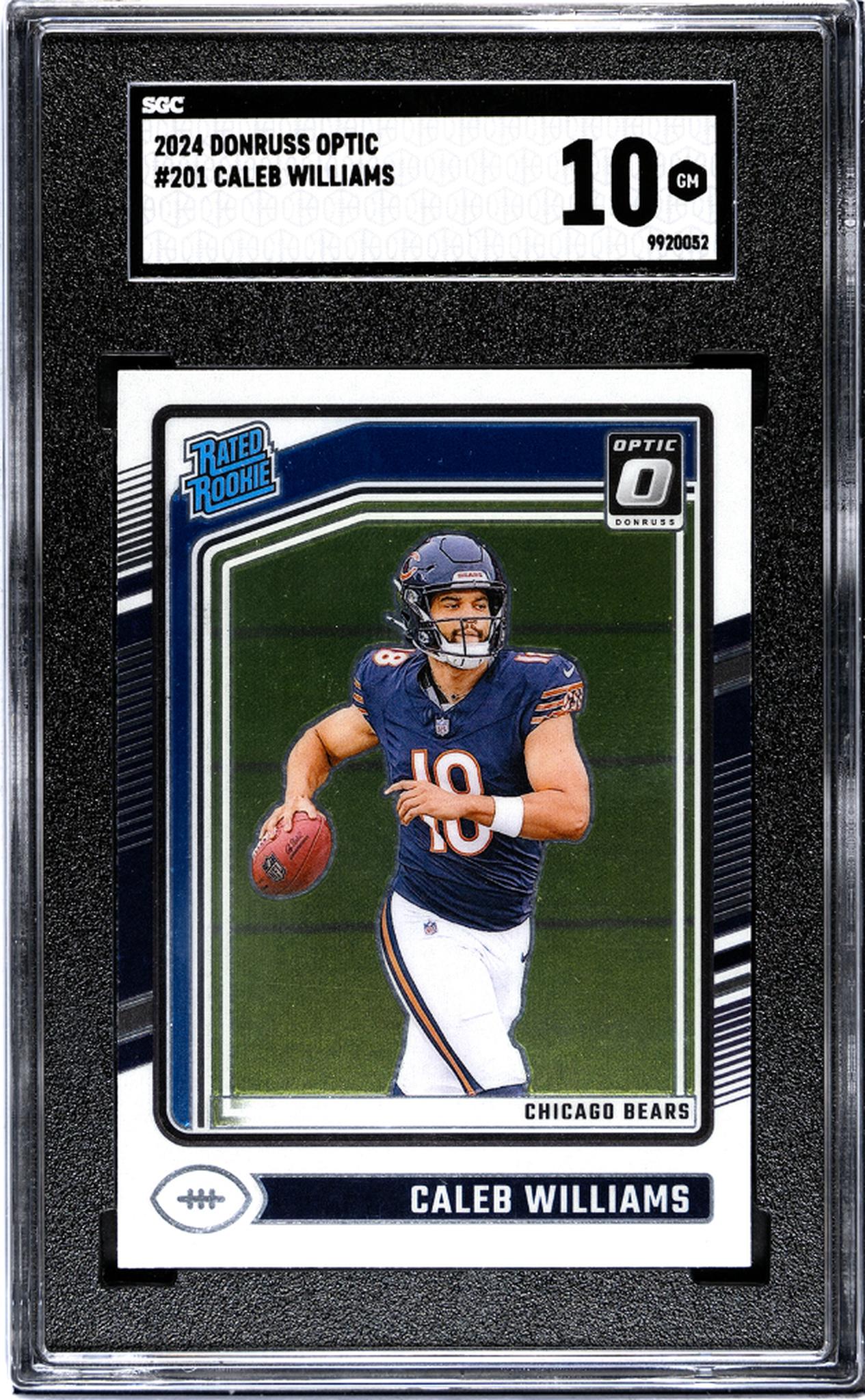 2024 Panini Donruss Optic Caleb Williams #201 RC SGC 10