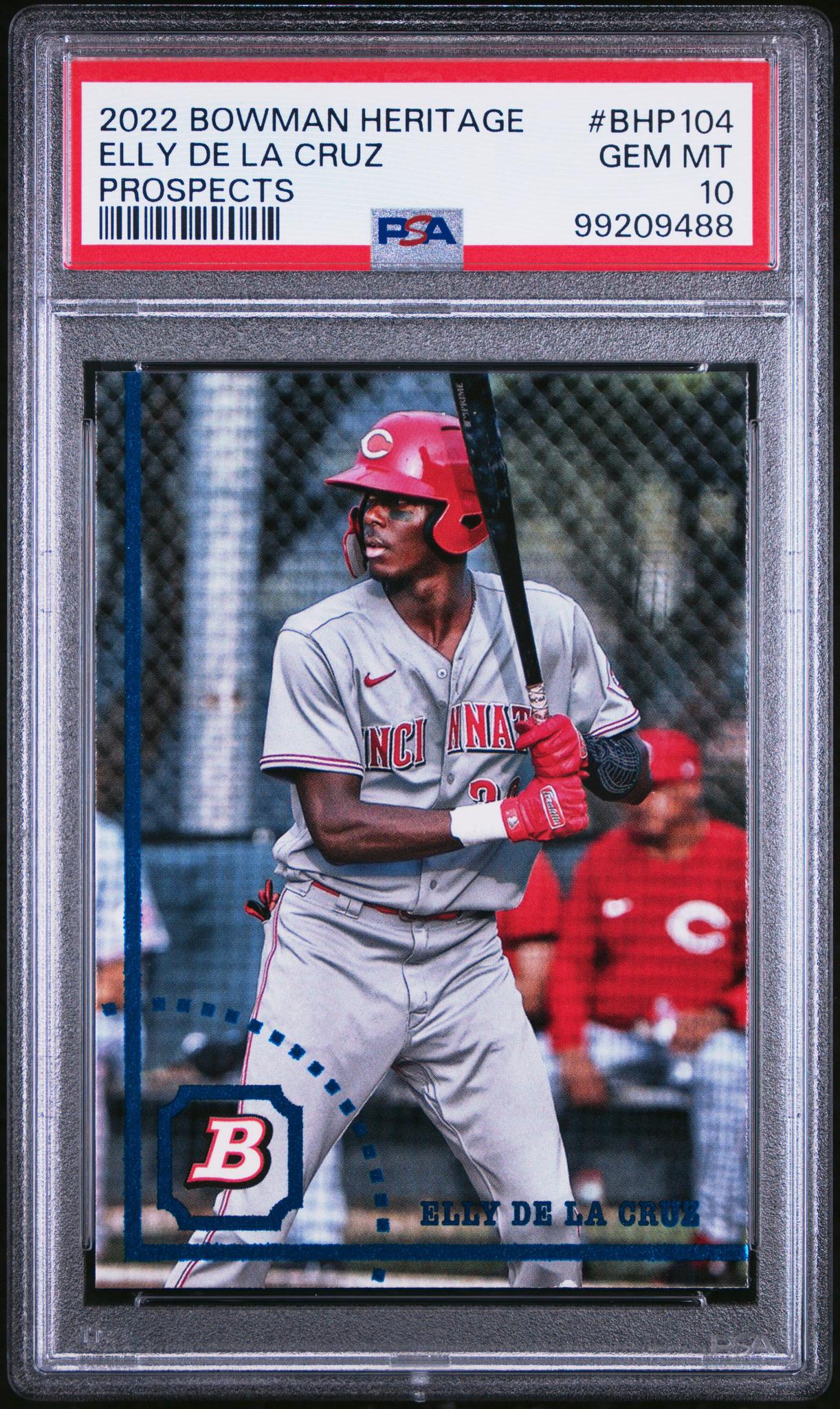 2022 Bowman Heritage Prospects Elly De La Cruz #BHP104 PSA 10