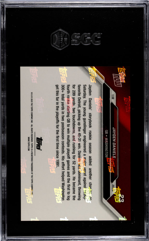 2025 Topps Now #23 Jayden Daniels SGC 9