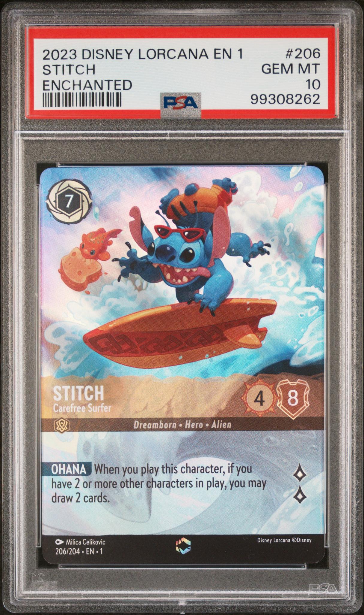 2023 Disney Lorcana the First Chapter #206 Stitch PSA 10