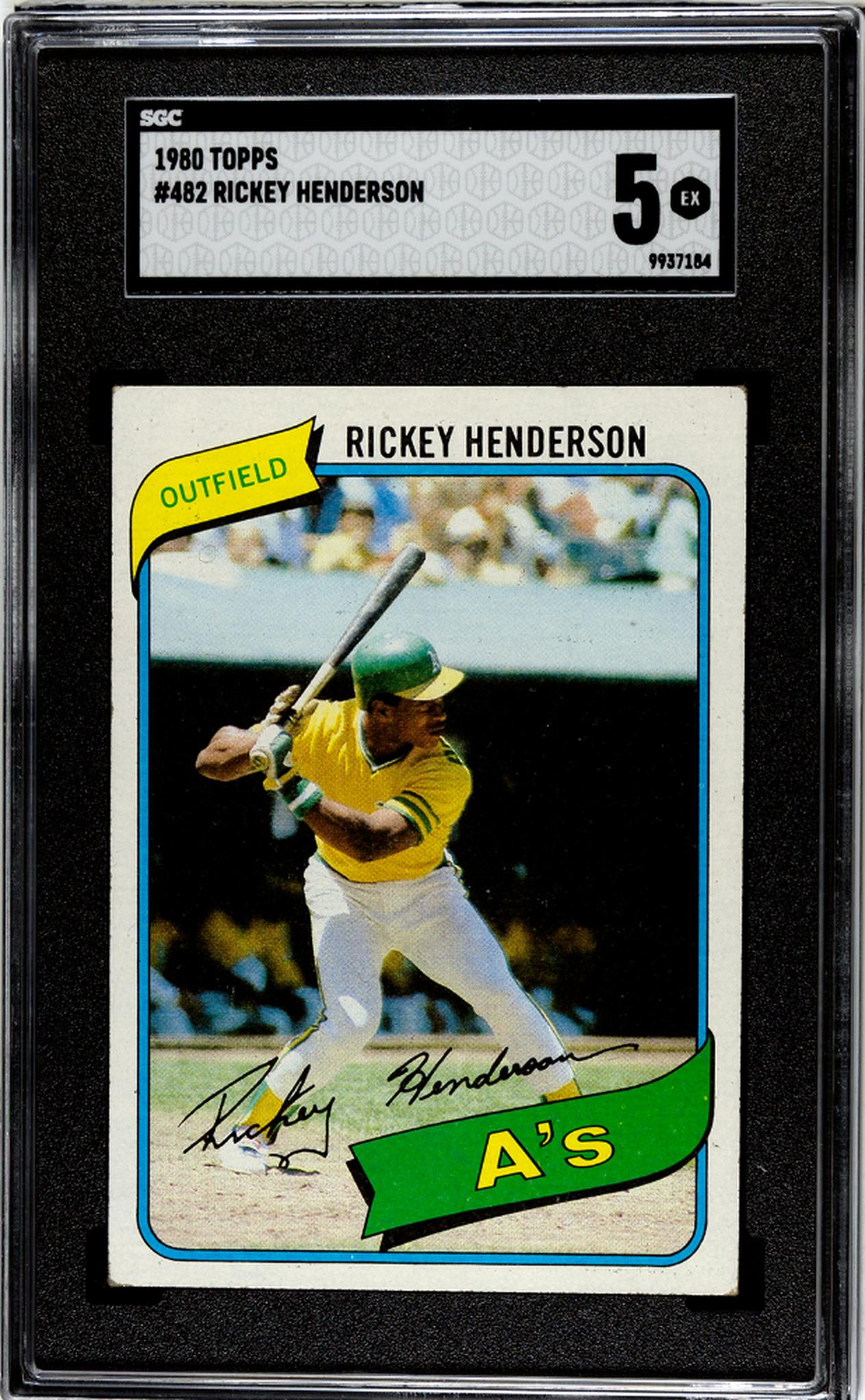 1980 Topps #482 Rickey Henderson SGC 5