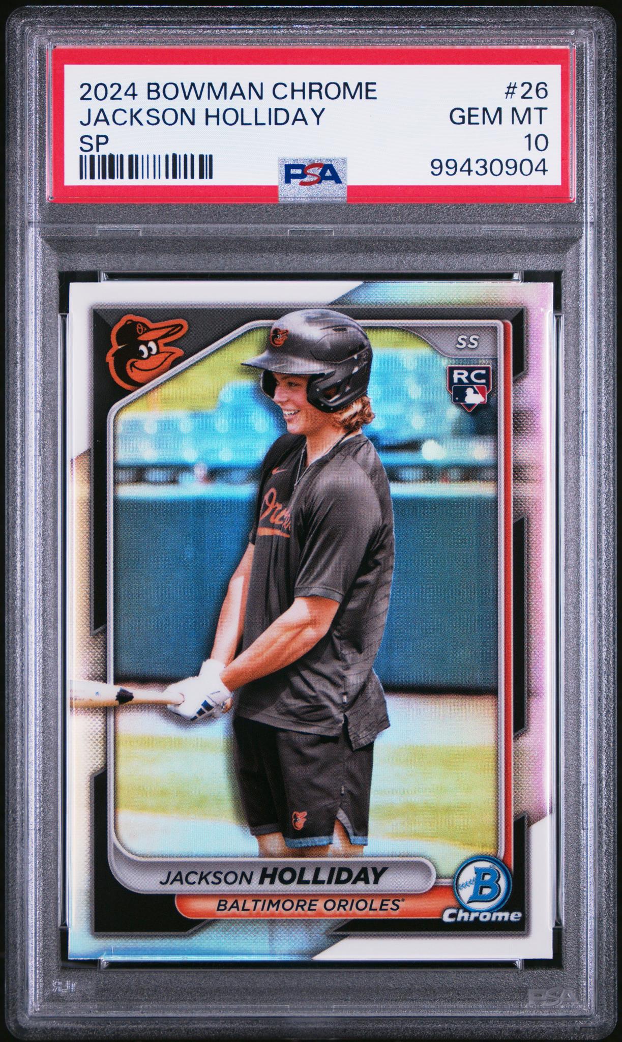 2024 Bowman Chrome Rookie SP #26 Jackson Holliday PSA 10