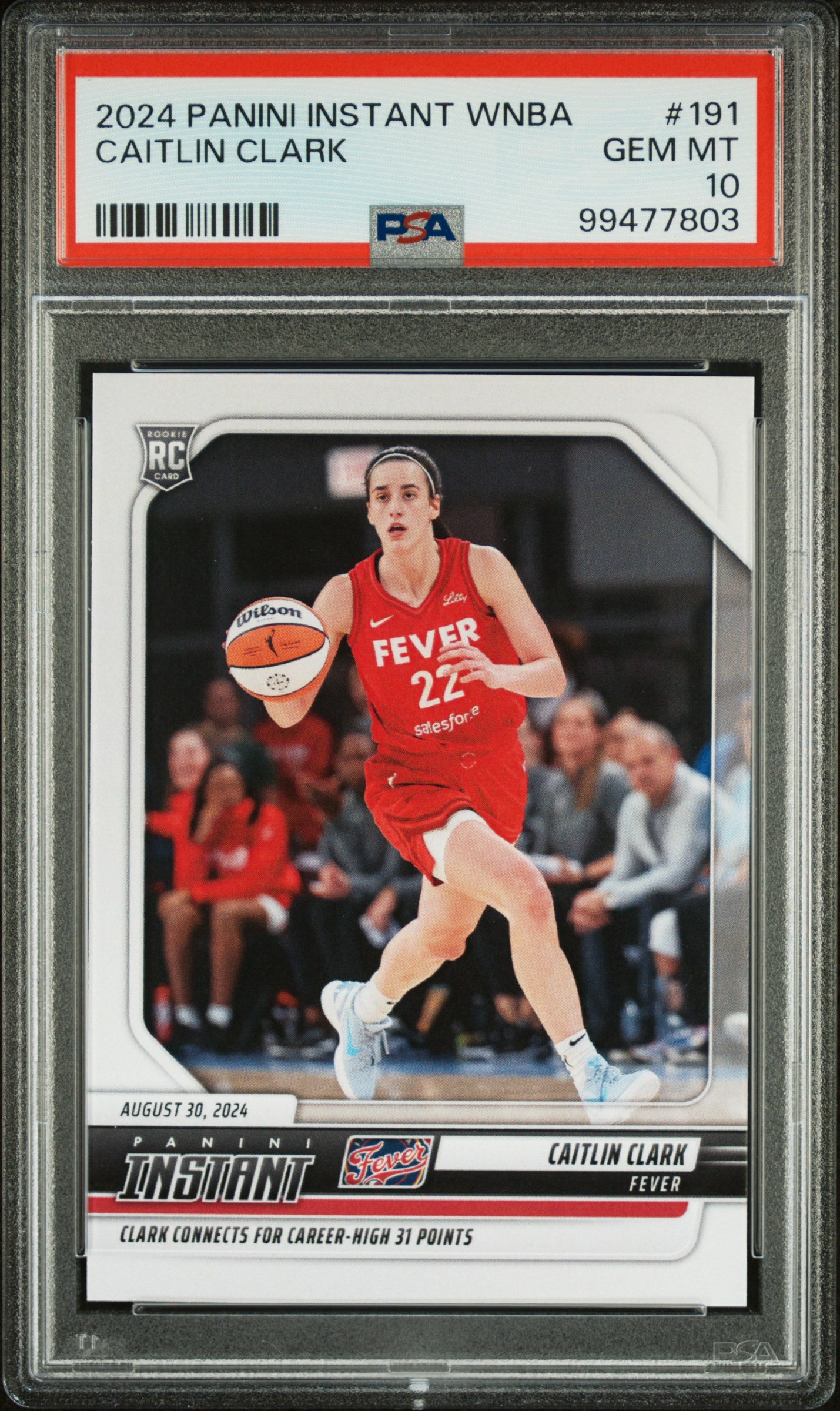 2024 Instant #191 Caitlin Clark 1 PSA 10