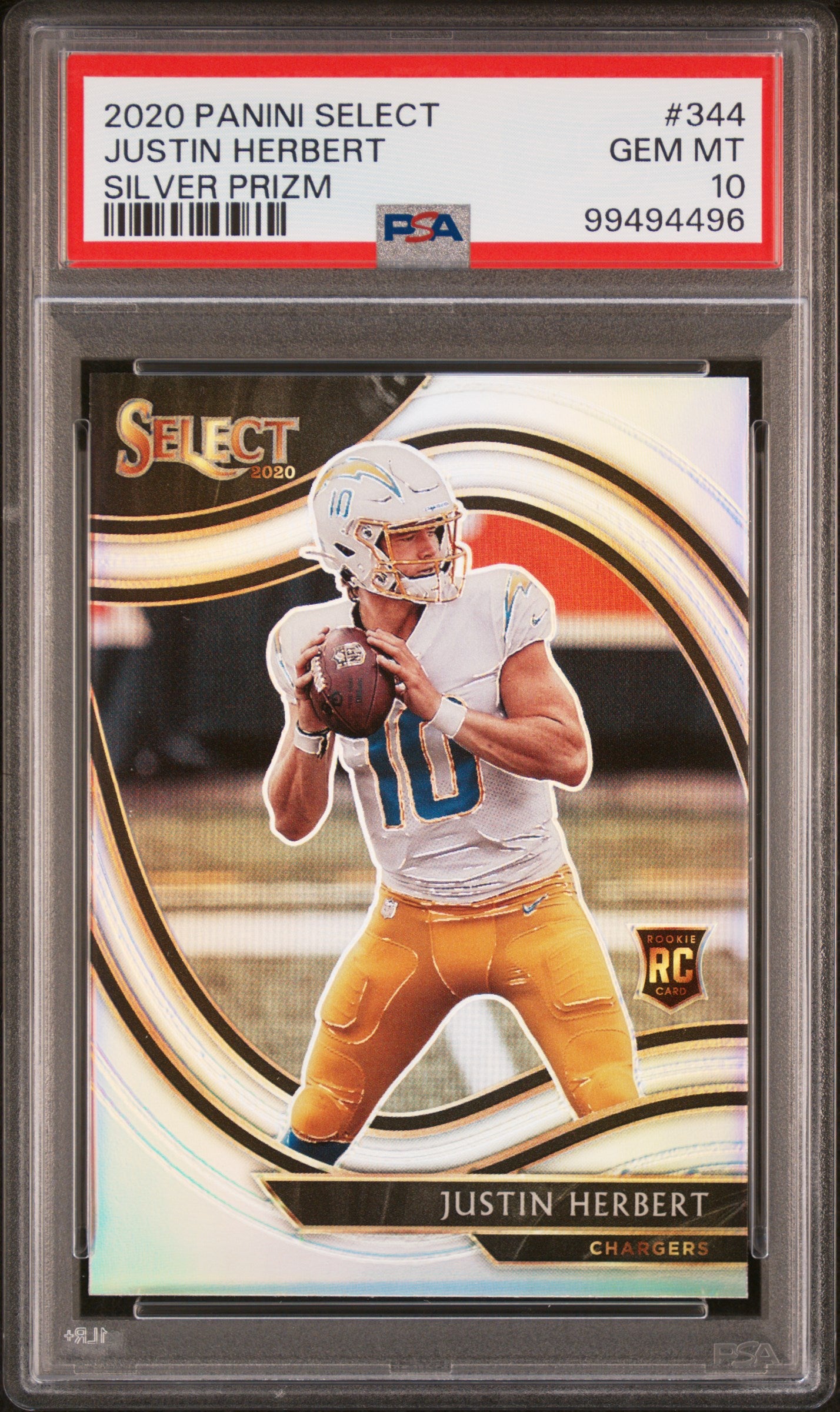2020 Select #344 Justin Herbert Silver Prizm PSA 10
