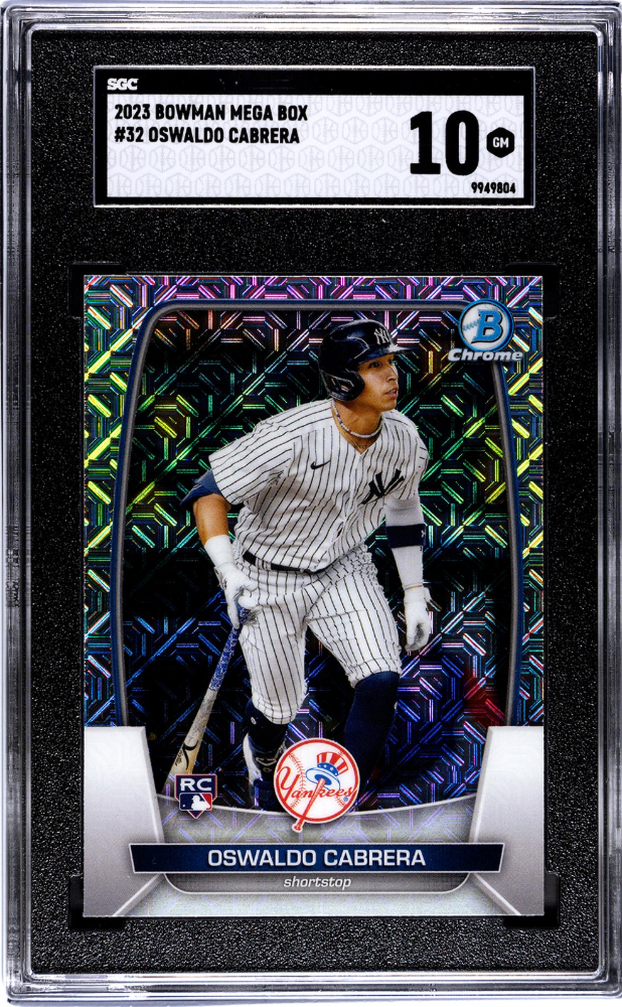2023 Bowman Chrome #32 Oswaldo Cabrera Mega Box SGC 10