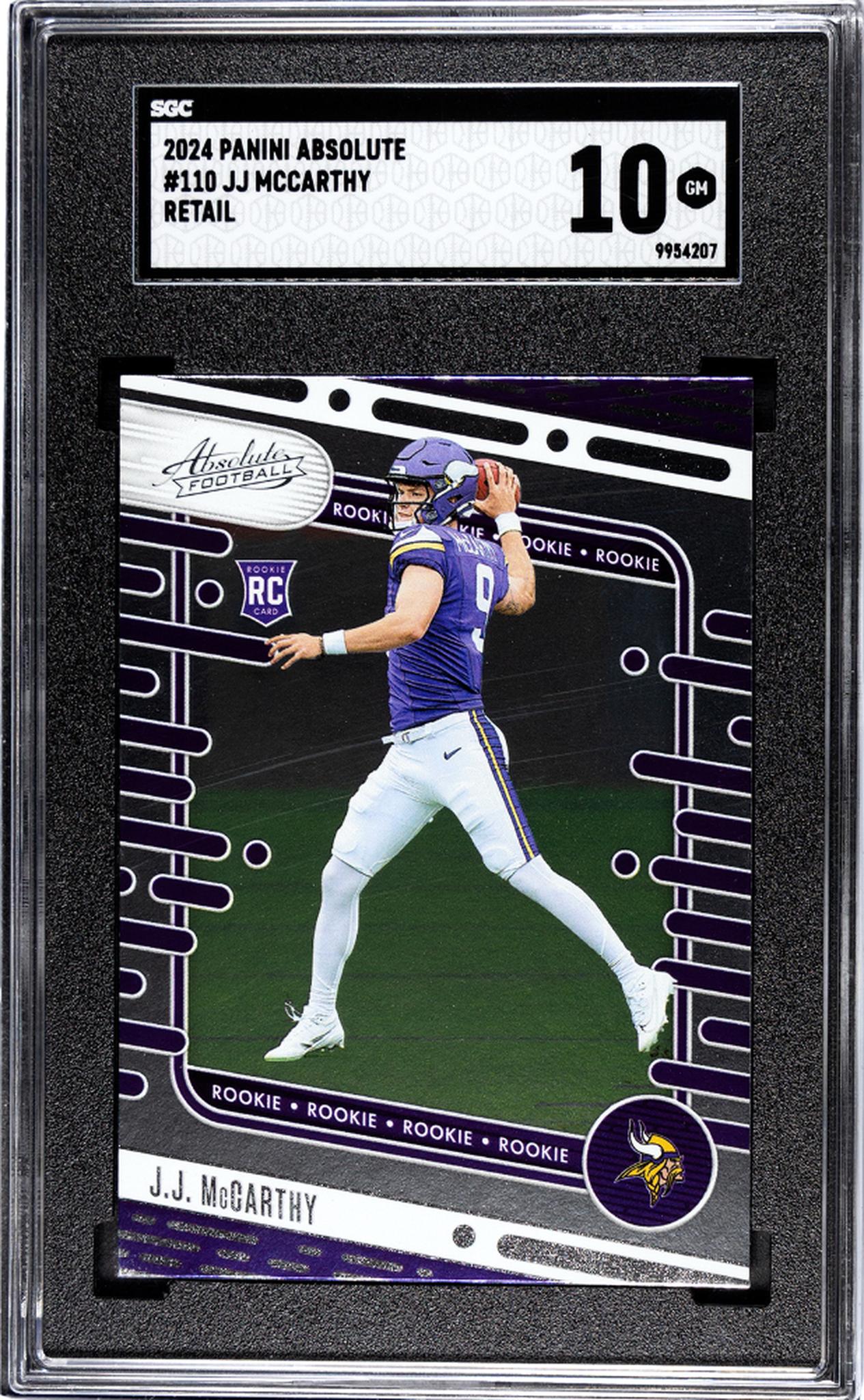 2024 Panini Absolute J.J. McCarthy #110 RC SGC 10