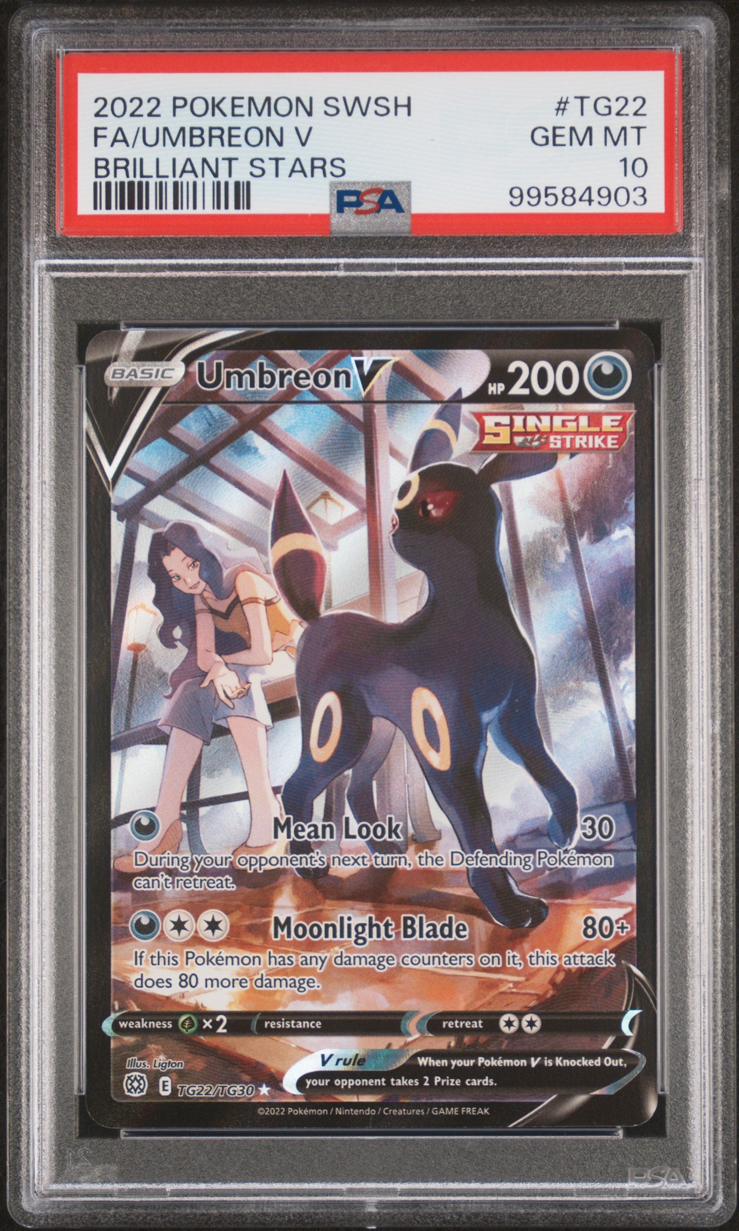 2022 Pokemon #TG22 Umbreon V Brilliant Stars PSA 10