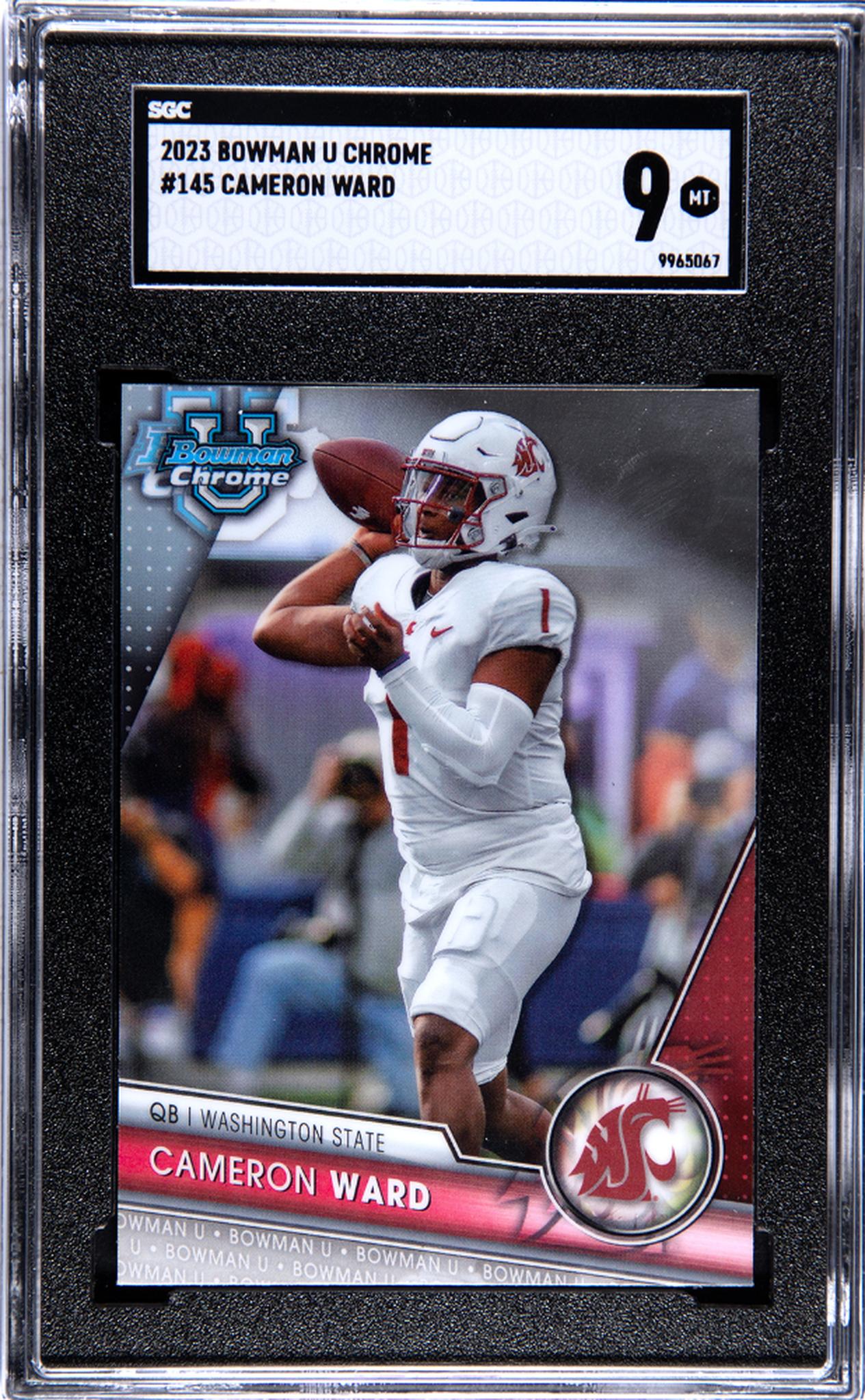 2023 Bowman University Chrome #145 Cameron Ward SGC 9