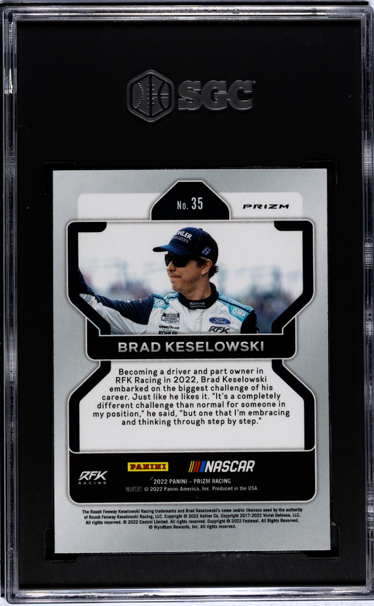 2022 Prizm #35 BRAD KESELOWSKI SGC 10