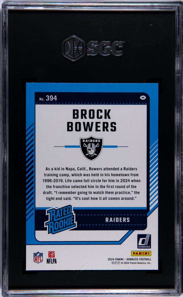 2024 Donruss #394 Brock Bowers SGC 10