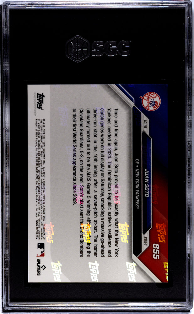 2024 Topps Now Juan Soto #855 SGC 10