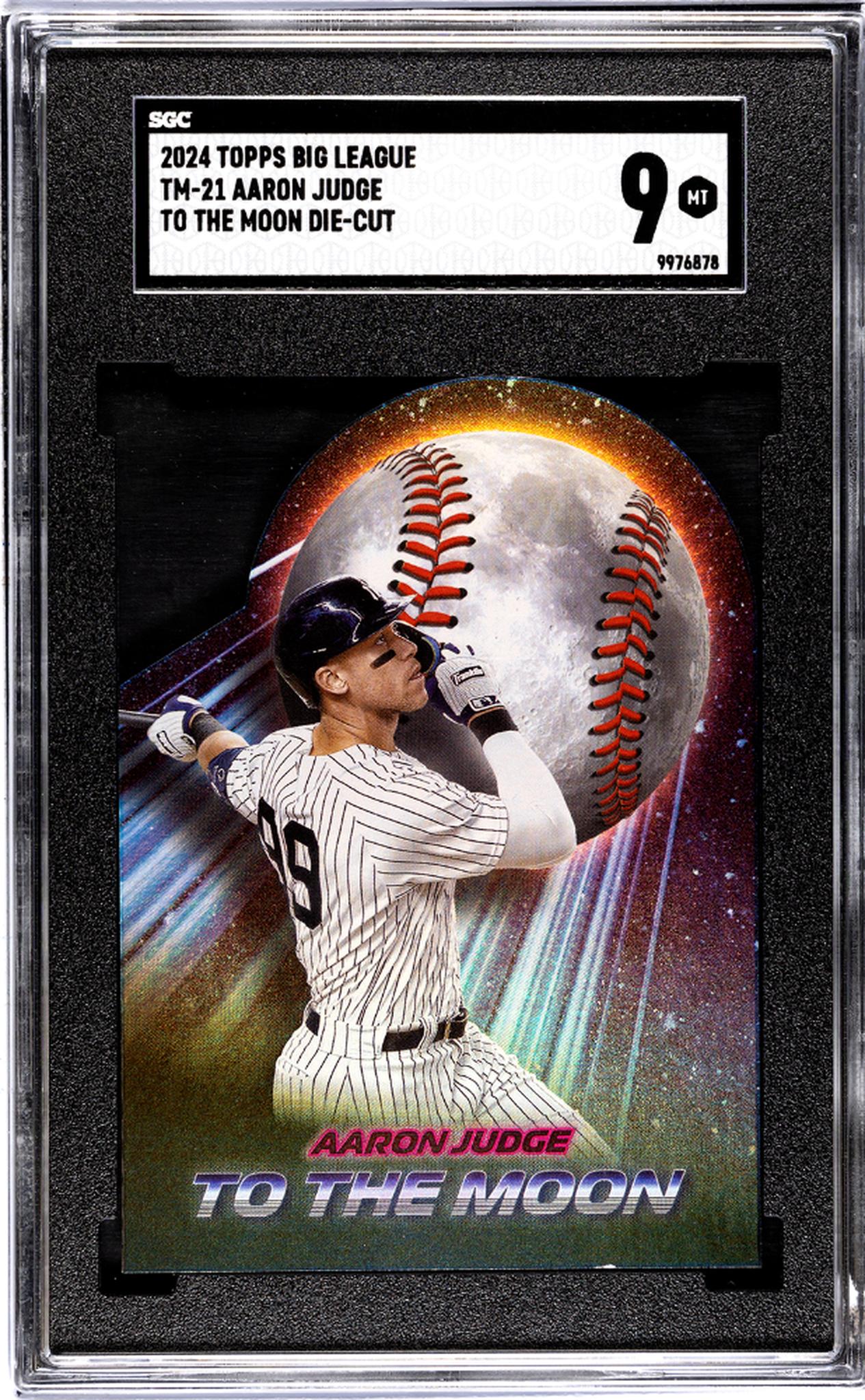 2024 Topps Big League #TM-21 Aaron Judge To The Moon Die-Cut SGC 9