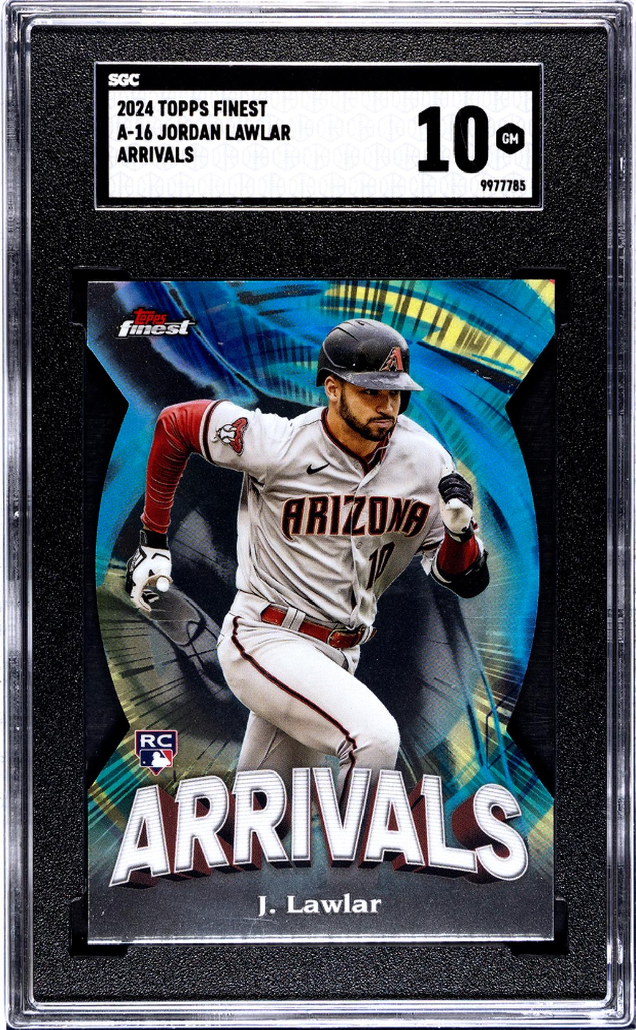 2024 Topps Finest #A-16 Jordan Lawlar Arrivals SGC 10