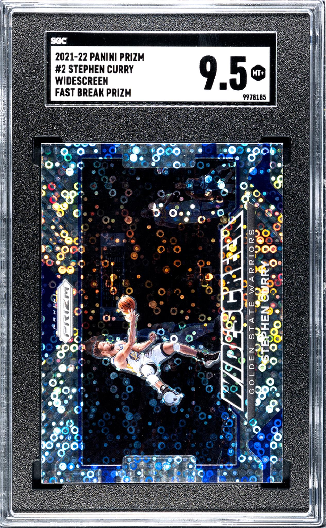 2021 Panini Prizm #2 Stephen Curry Widescreen Silver Fast Break SGC 9.5