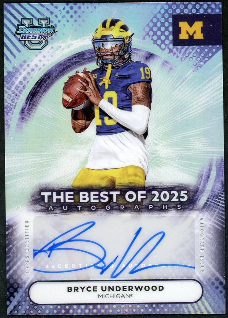 2025 Bowman's Best University Best of 2025 Autographs Bryce Underwood